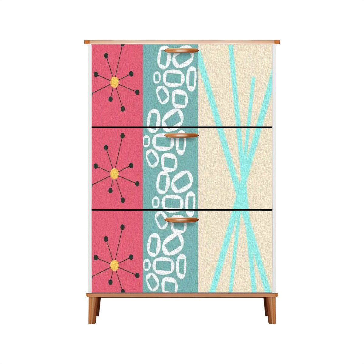 Kate McEnroe New York Retro Sputnik Starburst Shoe Cabinet, Mid Century Modern Storage Tower, Mod Atomic MCM Entryway OrganizerShoe StorageC9Gyqi1fHS