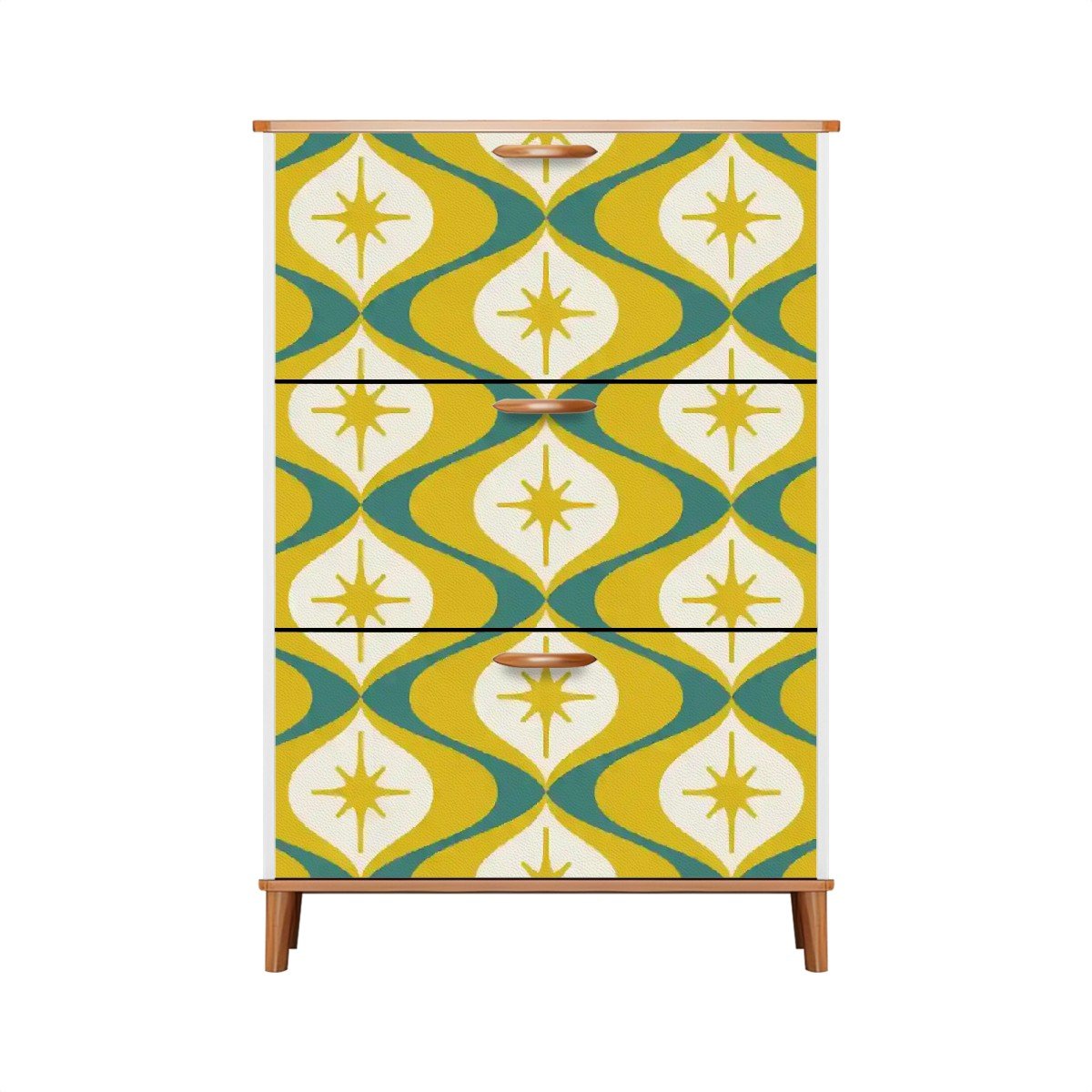 Kate McEnroe New York Retro Starburst Boomerang Shoe Cabinet, Mid Century Modern Storage AccentShoe Storage6CvAlNh3hY