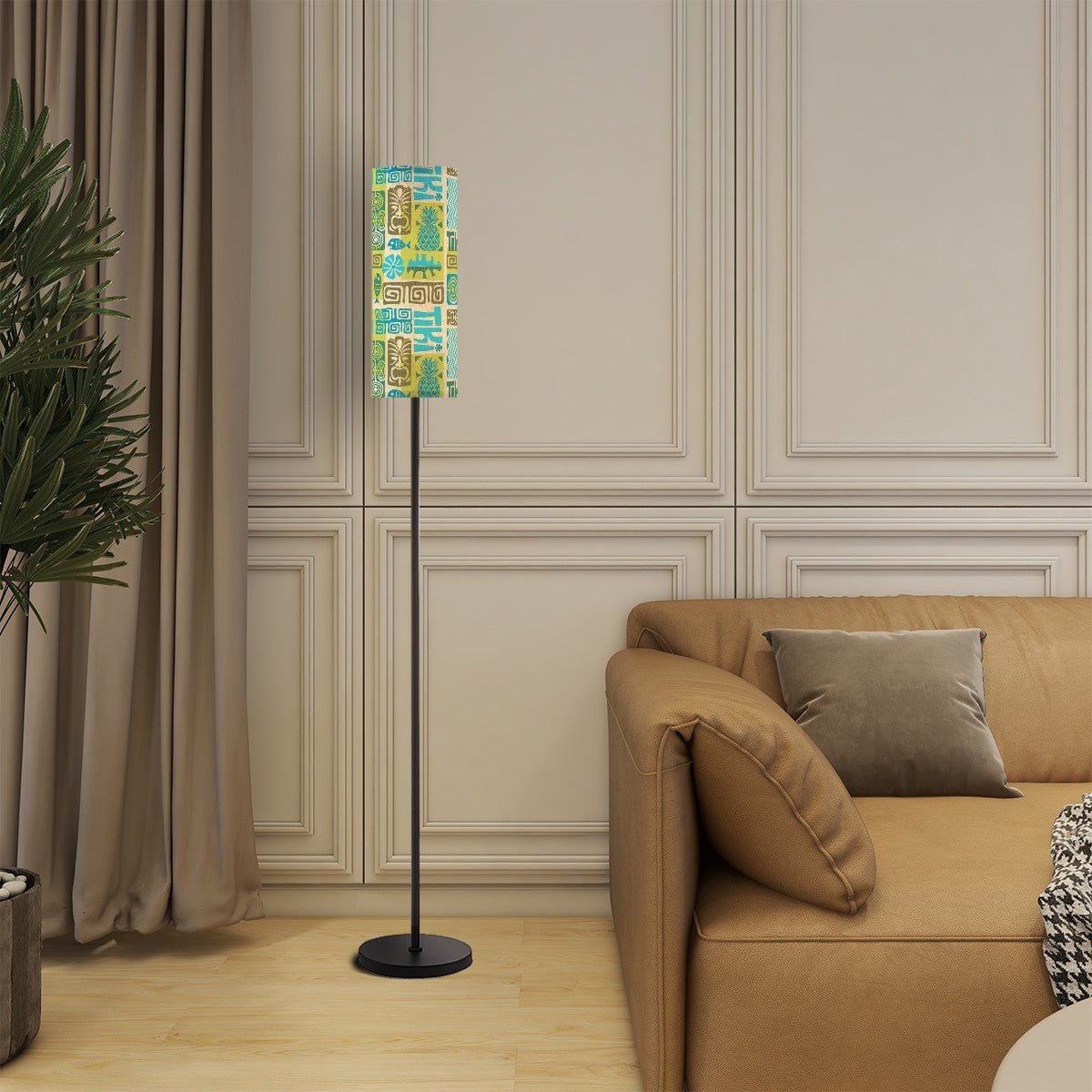 Kate McEnroe New York Retro Tiki Totem Floor Lamp, Mid Century Polynesian Tropical LightFloor LampsluOCxeXnvW