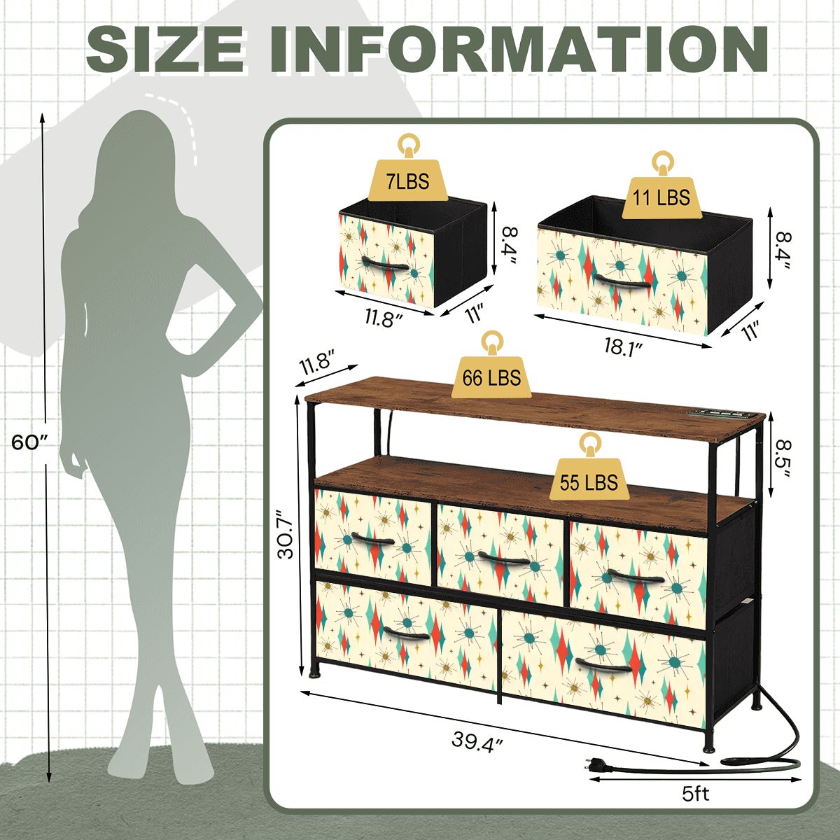 Kate McEnroe New York Retro TV Stand 1950s Atomic Diamond Starburst Mid Century ConsoleTV StandsMbQhf8vyIB