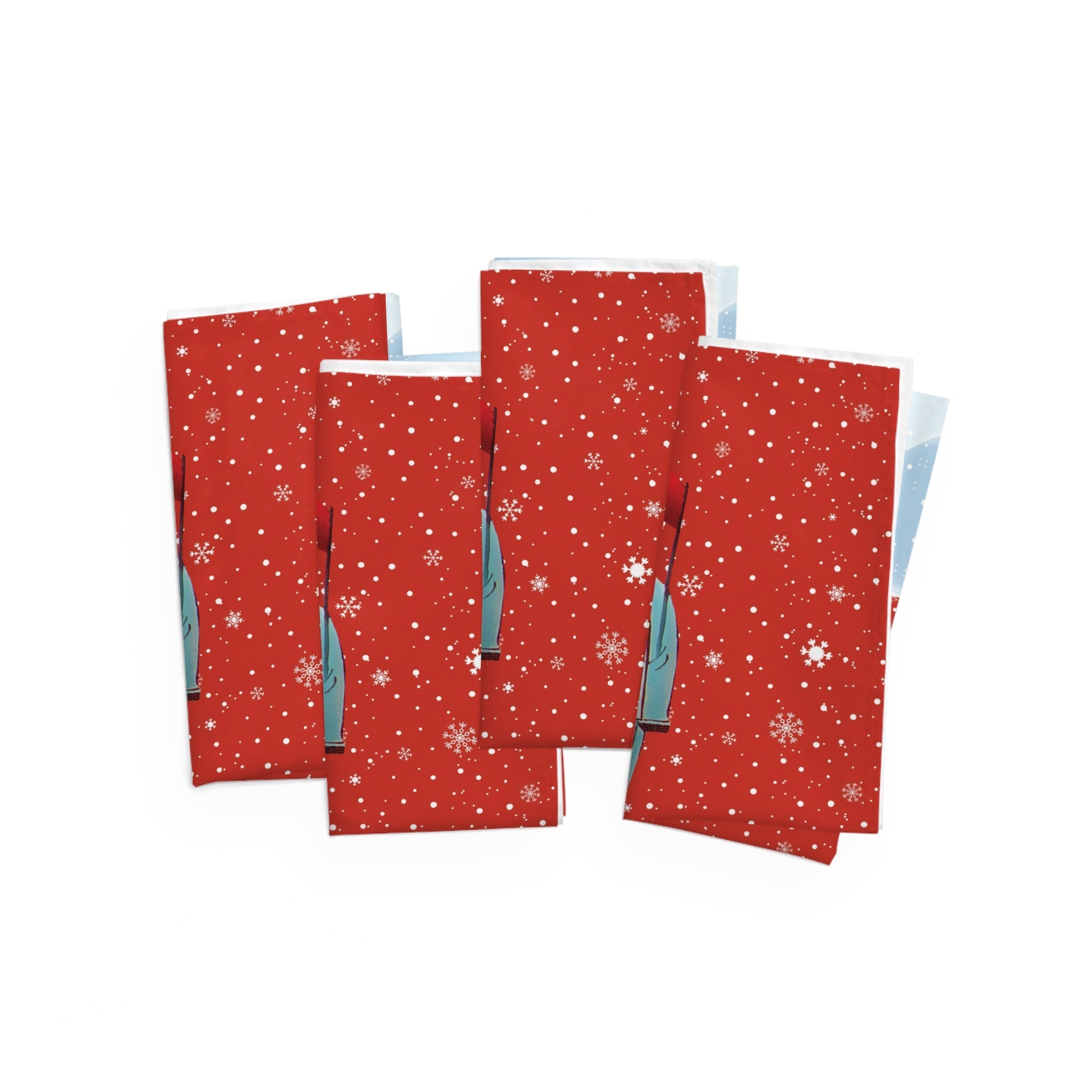 Kate McEnroe New York Retro Vintage Christmas Napkins Set of 4, Mid Century Modern Winter Holiday Table Decor, 50s Festive Dining AccentNapkinsPMK08.1265605