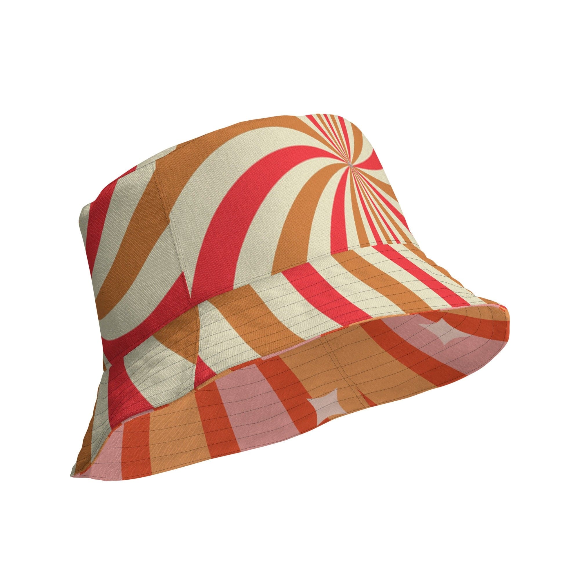 Kate McEnroe New York Retro Vintage Groovy Hippie Swirl Reversible Bucket HatHats63C76A17F2C4B_16360