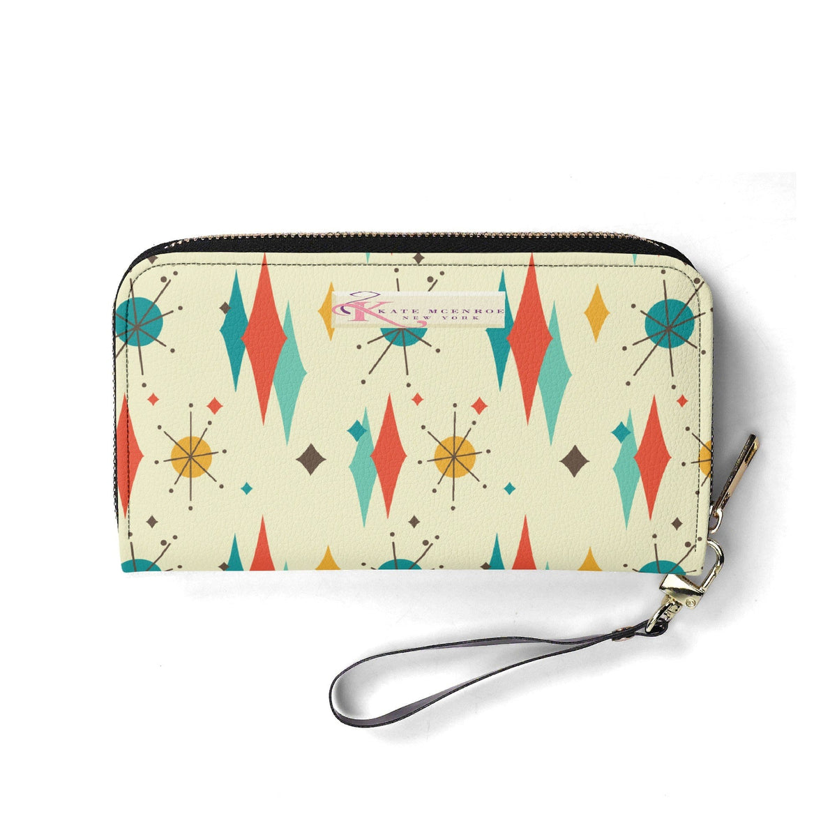 Kate McEnroe New York Retro Vintage Santa Franciscan Diamond Starburst Christmas WalletWalletsWJ275R7W-2
