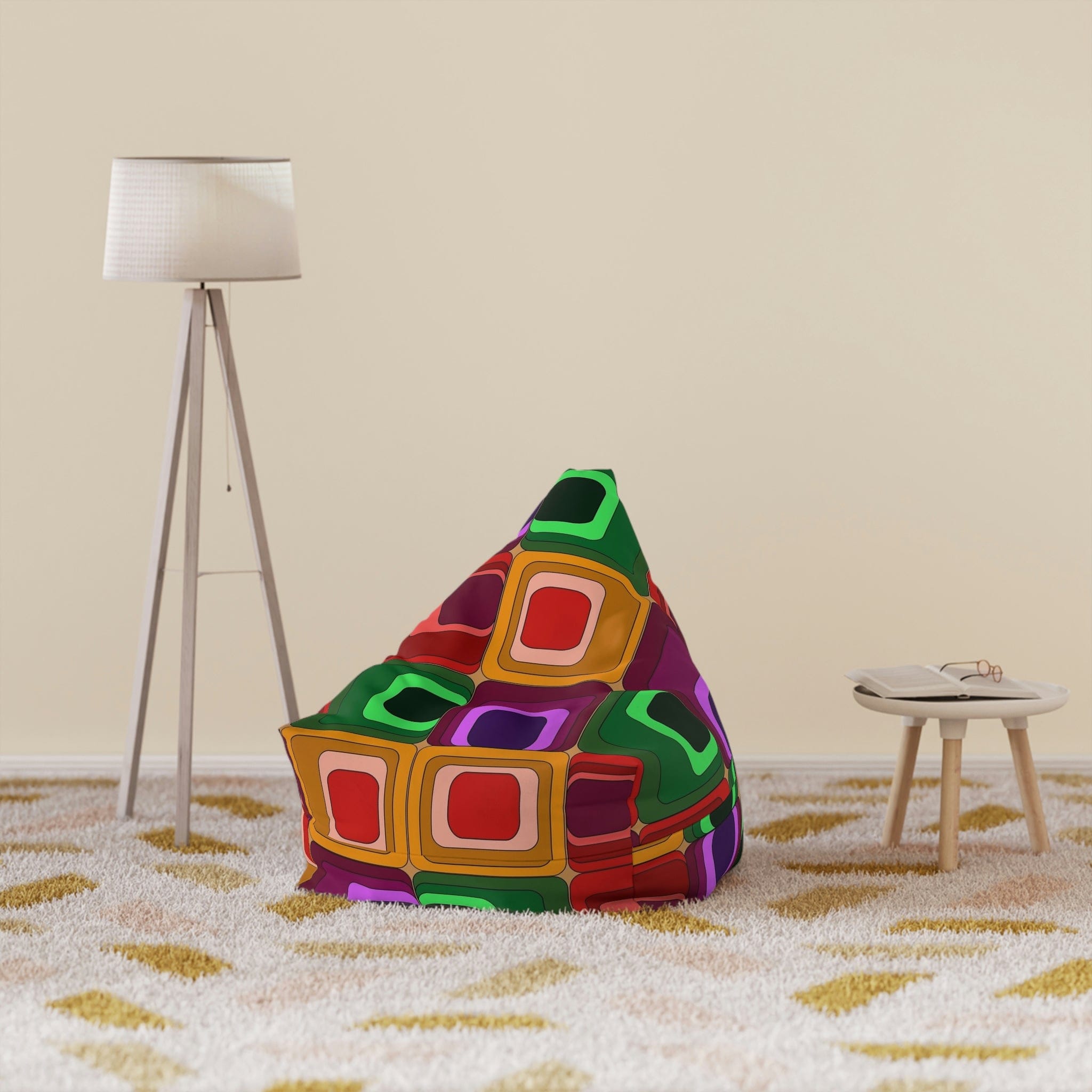 Kate McEnroe New York Retro Vivid Mid Century Modern Bean Bag Chair CoverBean Bag Chair Covers18401725082982681034