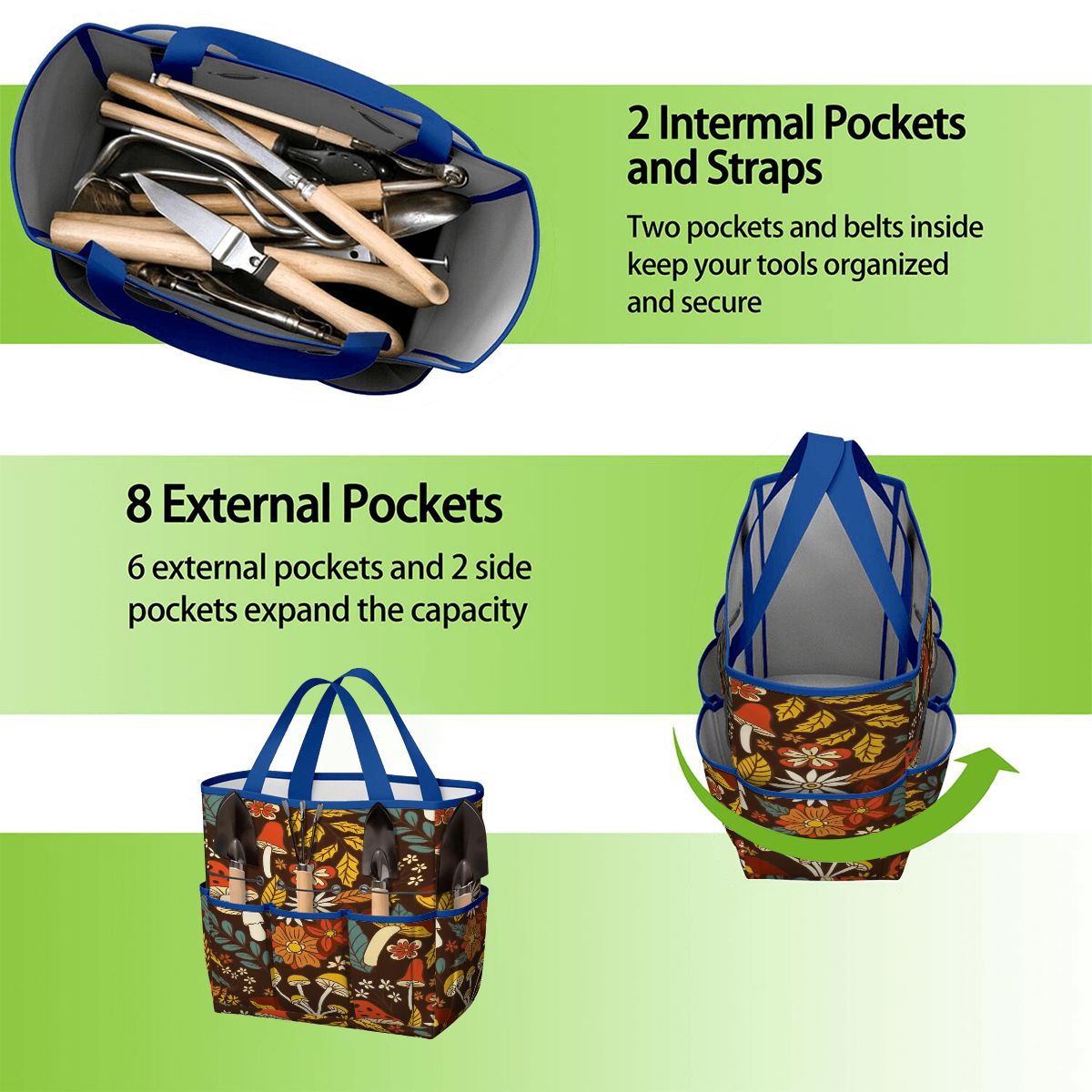 Kate McEnroe New York Retro Woodland Groovy Mushrooms Garden Tool BagGarden Tool Bag4R6nkVtyu1