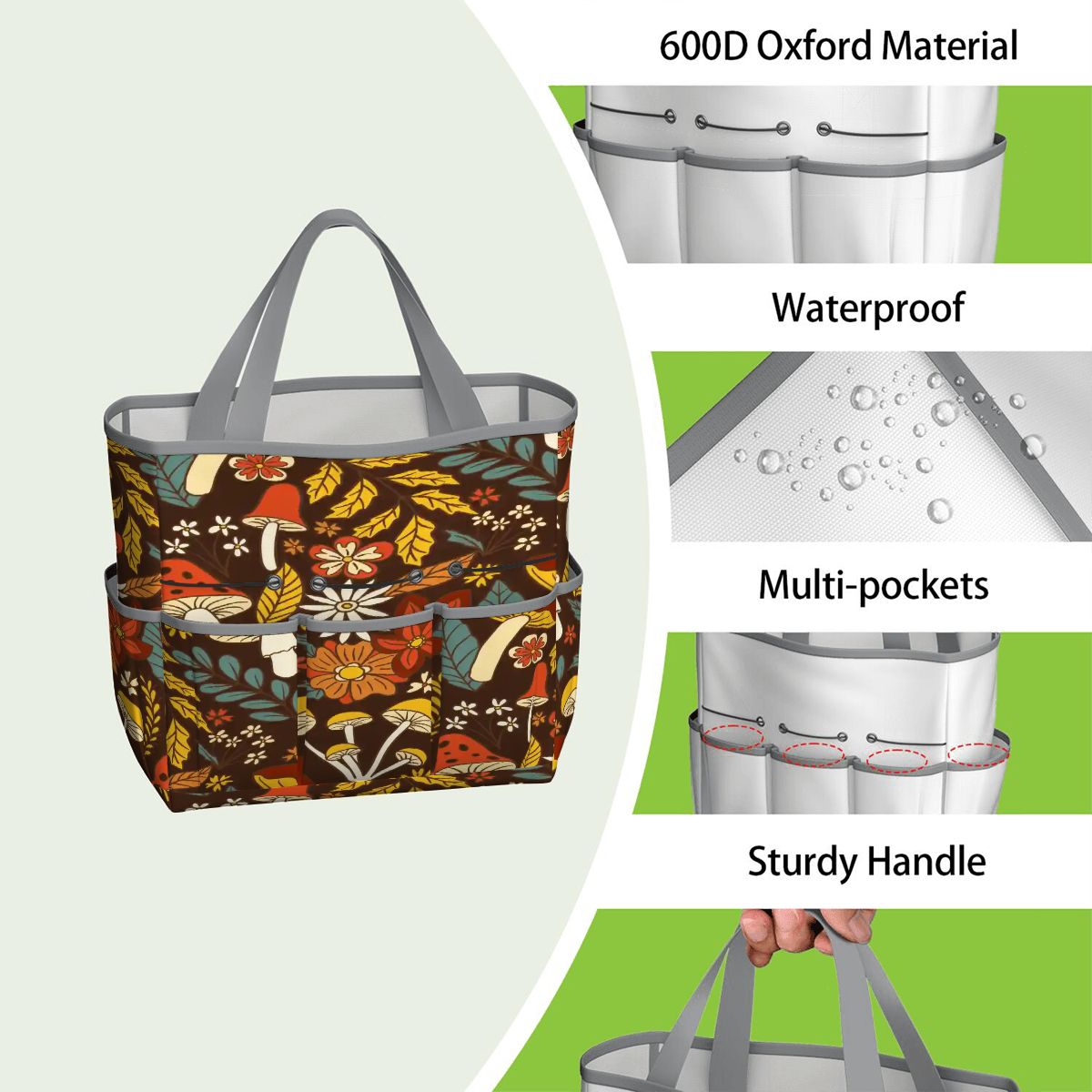 Kate McEnroe New York Retro Woodland Groovy Mushrooms Garden Tool BagGarden Tool Bag4R6nkVtyu1