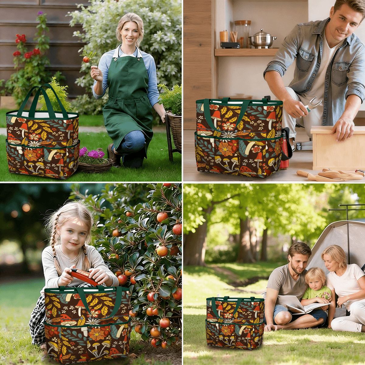 Kate McEnroe New York Retro Woodland Groovy Mushrooms Garden Tool BagGarden Tool Bag4R6nkVtyu1