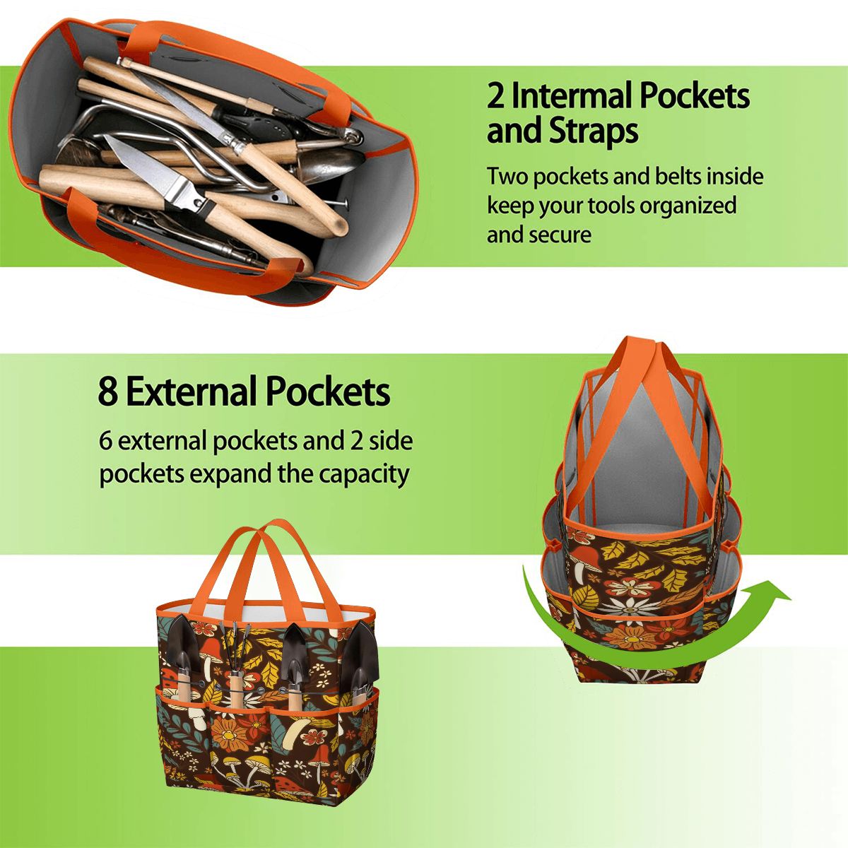 Kate McEnroe New York Retro Woodland Groovy Mushrooms Garden Tool BagGarden Tool Bag4R6nkVtyu1