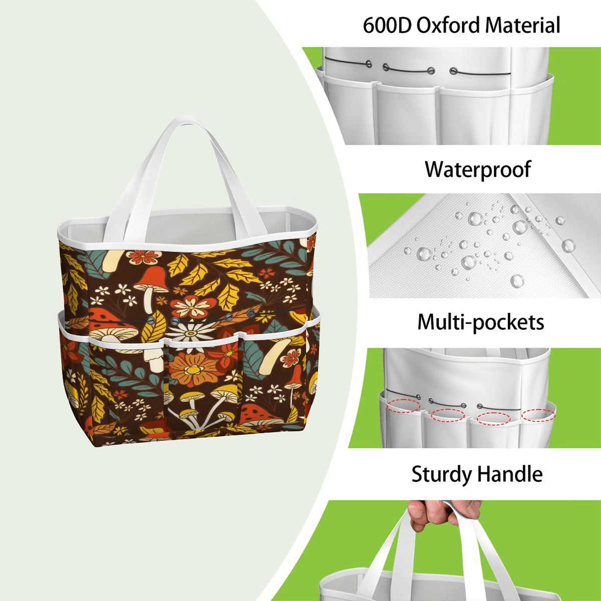 Kate McEnroe New York Retro Woodland Groovy Mushrooms Garden Tool BagGarden Tool Bag4R6nkVtyu1