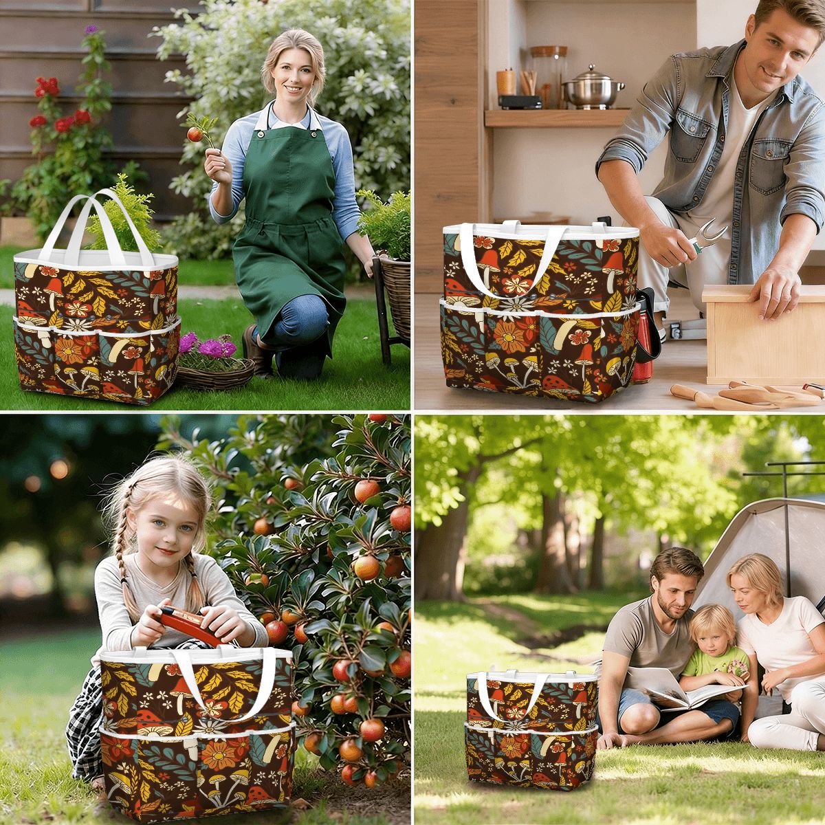 Kate McEnroe New York Retro Woodland Groovy Mushrooms Garden Tool BagGarden Tool Bag4R6nkVtyu1