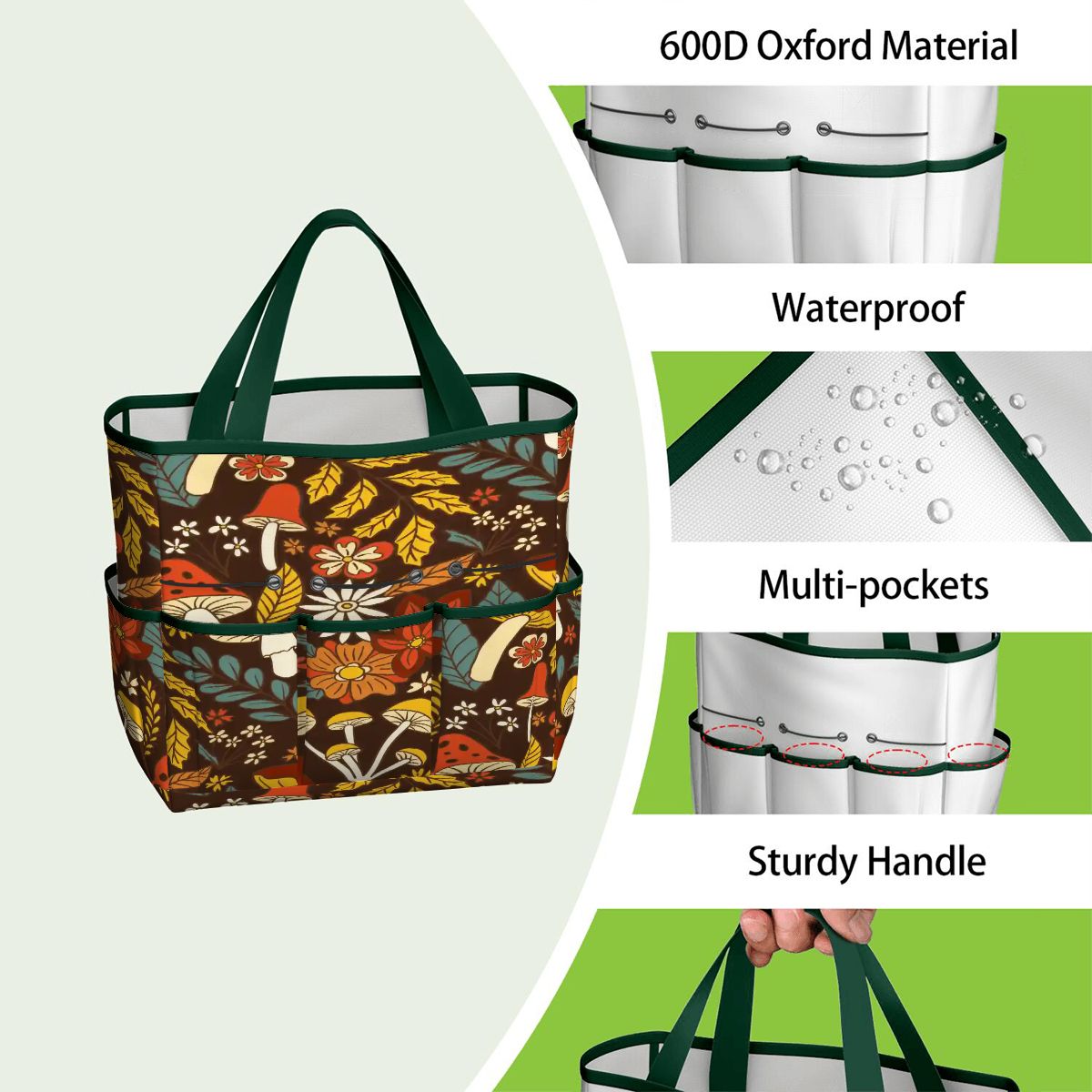 Kate McEnroe New York Retro Woodland Groovy Mushrooms Garden Tool BagGarden Tool Bag4R6nkVtyu1
