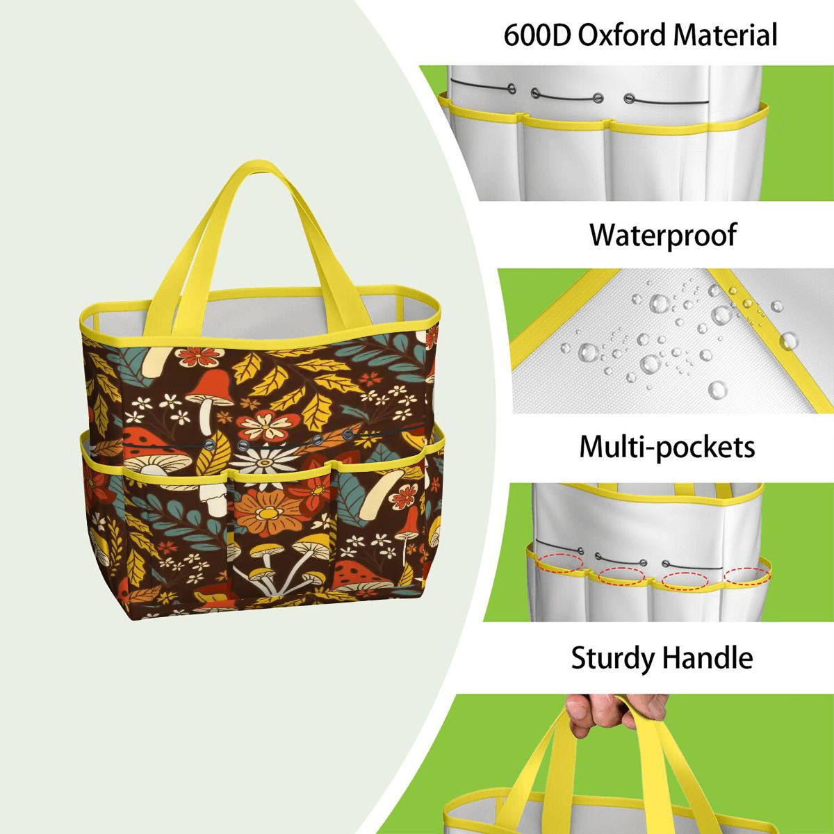 Kate McEnroe New York Retro Woodland Groovy Mushrooms Garden Tool BagGarden Tool Bag4R6nkVtyu1