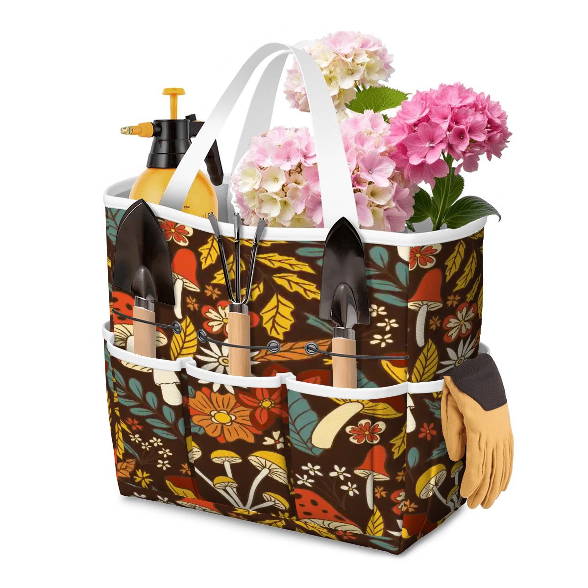 Kate McEnroe New York Retro Woodland Groovy Mushrooms Garden Tool BagGarden Tool BagMzfHfe0doM