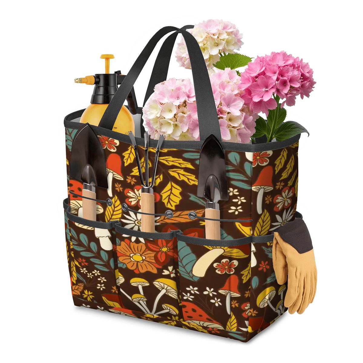 Kate McEnroe New York Retro Woodland Groovy Mushrooms Garden Tool BagGarden Tool BagNTULNs3s6Q