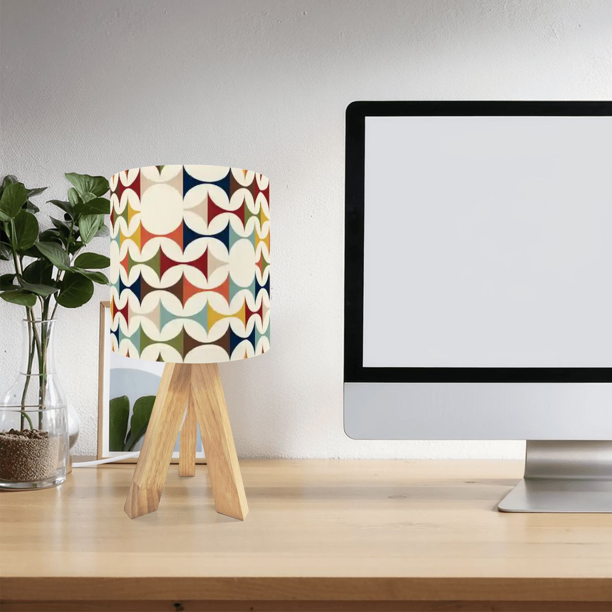 Kate McEnroe New York Scandinavian Danish Mid Century Modern Geometric Tripod Table LampTable Lamps80Hrp8e3Ho