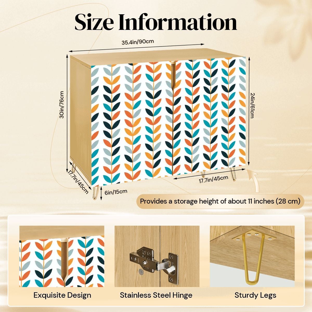 Kate McEnroe New York Scandinavian Danish Mid Century Modern Retro Floral Storage CabinetStorage Cabinetsklq0RSiJJ9