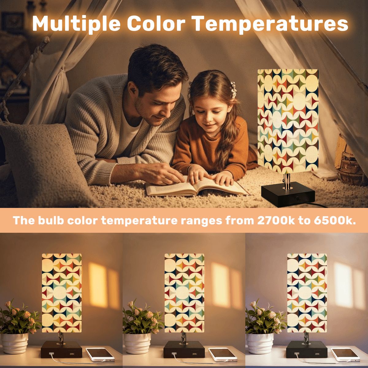 Kate McEnroe New York Scandinavian Danish Modern Geometric Retro MCM Table Lamp with USBTable Lampsl4NxUC9fjN