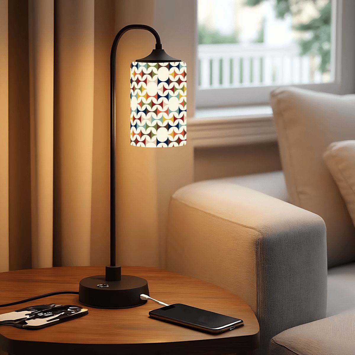 Kate McEnroe New York Scandinavian Danish Modern Glass Lamp Shade, Mid Century Geometric Light CoverLamp Shadesq5nfAy3Vtz