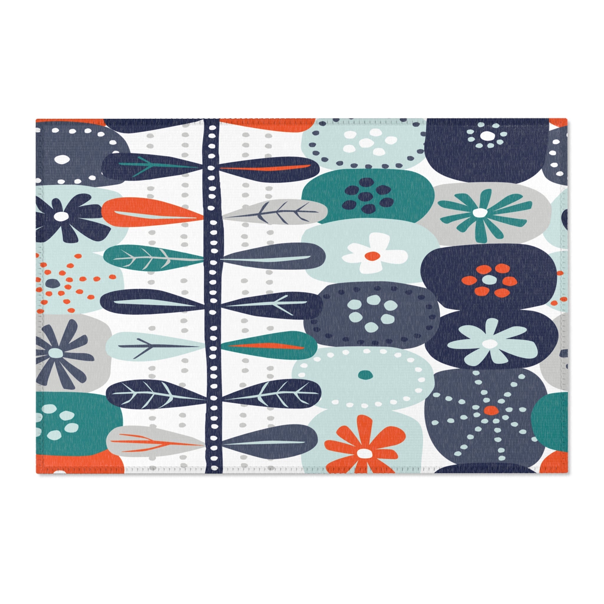 Kate McEnroe New York Scandinavian Hygge Mid Century Floral Area Rug, Danish Modern Retro Geometric CarpetRugs18645182595415721152