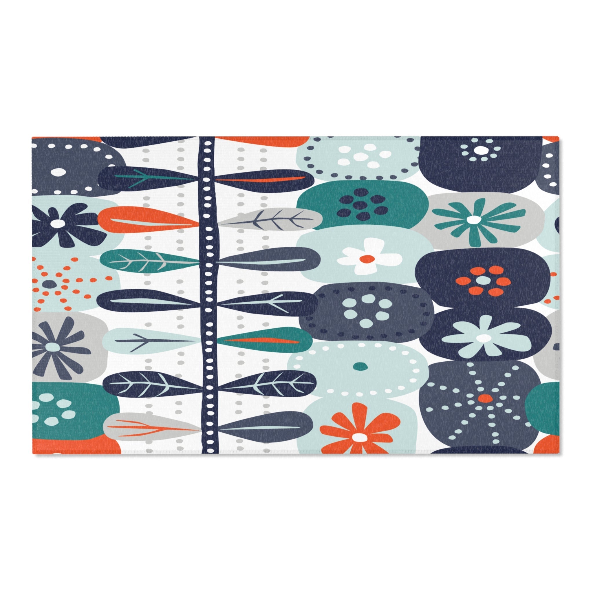 Kate McEnroe New York Scandinavian Hygge Mid Century Floral Area Rug, Danish Modern Retro Geometric CarpetRugs70457953295018825083