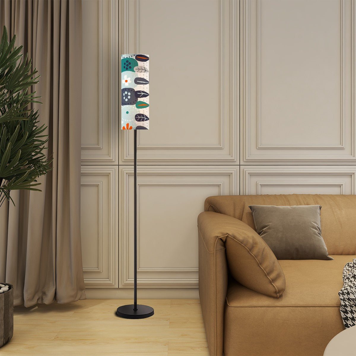 Kate McEnroe New York Scandinavian Hygge Mid Century Modern Floor Lamp, Danish Modern Retro Floral Standing LightFloor LampshTYNHXaLHe