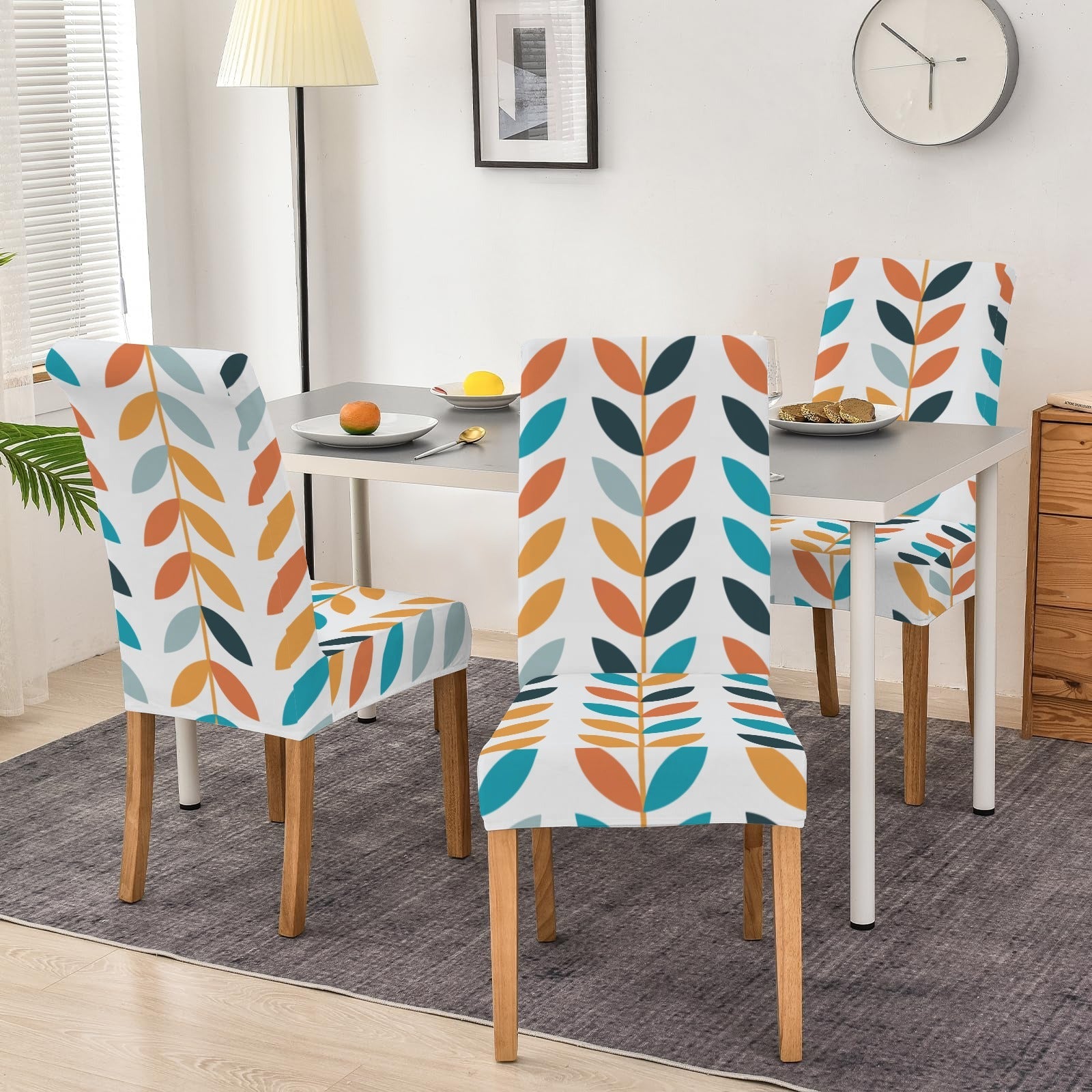 Kate McEnroe New York Scandinavian Mid Century Danish Modern Floral Dining Chair SlipcoversChair SlipcoversD3232972