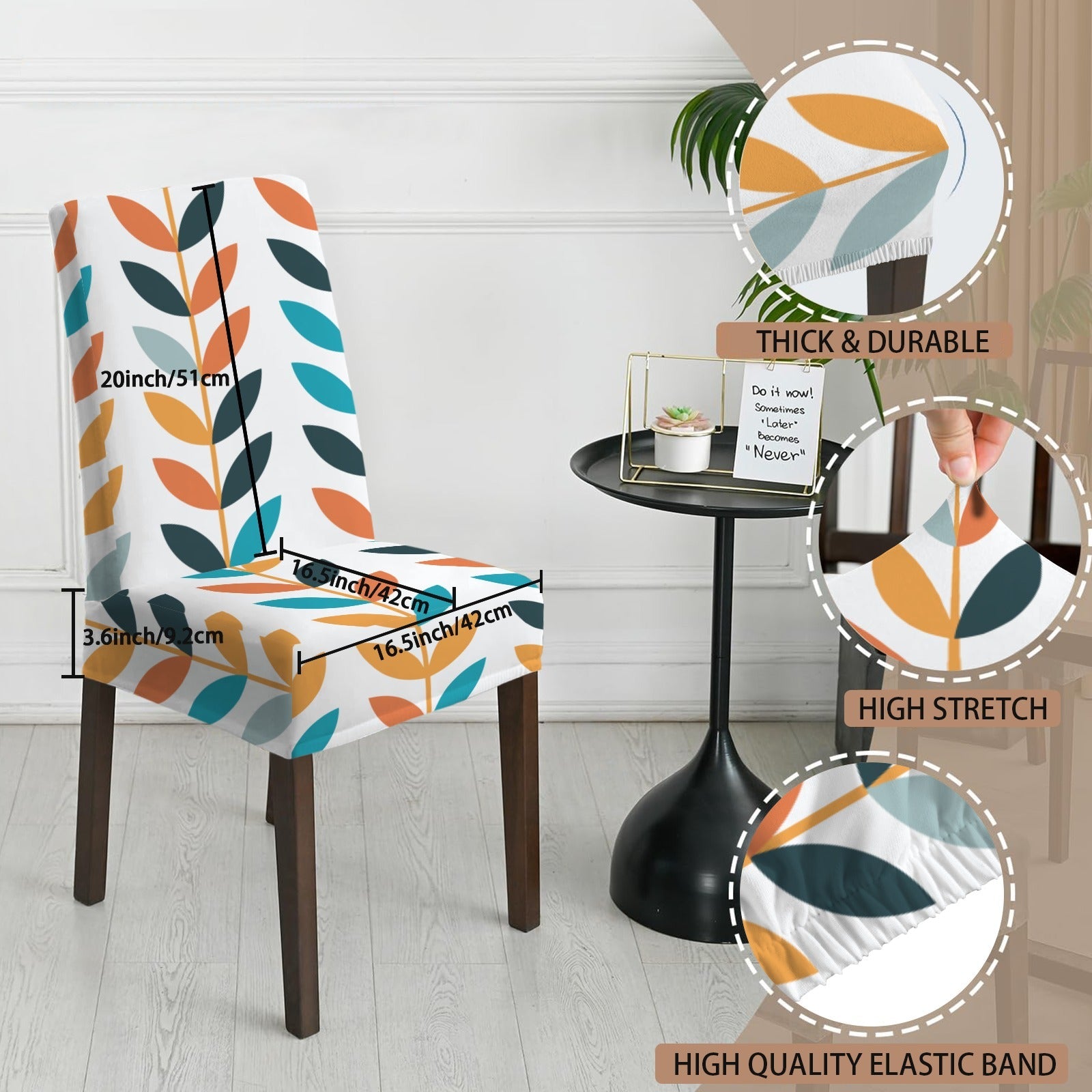 Kate McEnroe New York Scandinavian Mid Century Danish Modern Floral Dining Chair SlipcoversChair SlipcoversD3232972