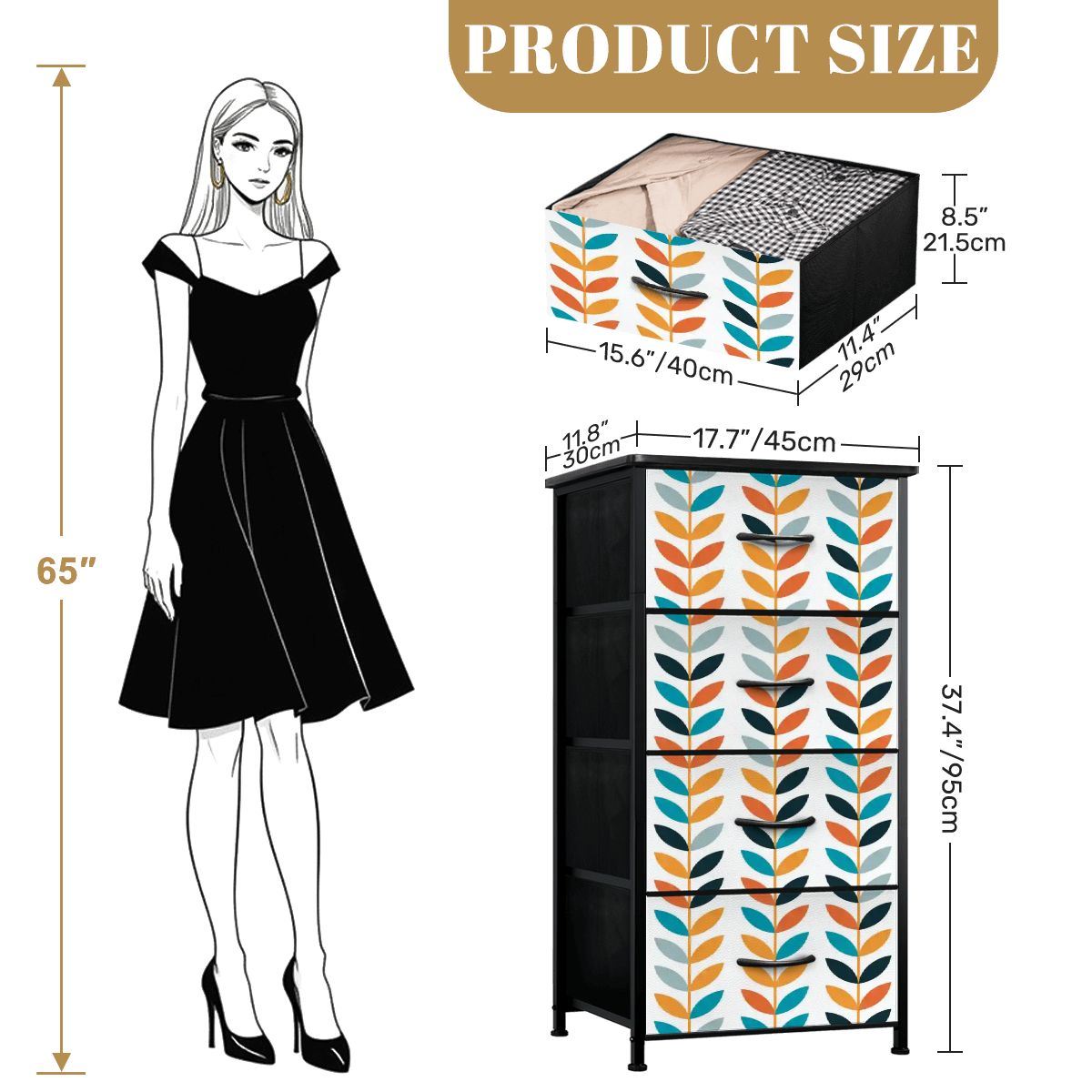 Kate McEnroe New York Scandinavian Mid Century Modern Geometric Floral 4 Drawer DresserDresserstm528D201Z