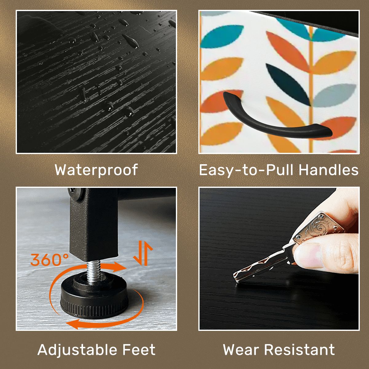 Kate McEnroe New York Scandinavian Mid Century Modern Geometric Floral 4 Drawer DresserDresserstm528D201Z