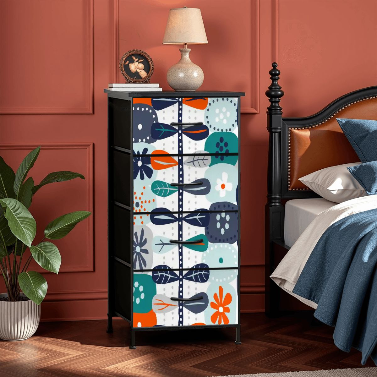 Kate McEnroe New York Scandinavian Mid Century Modern Nordic Floral DresserDressersaAfobvuZ1h