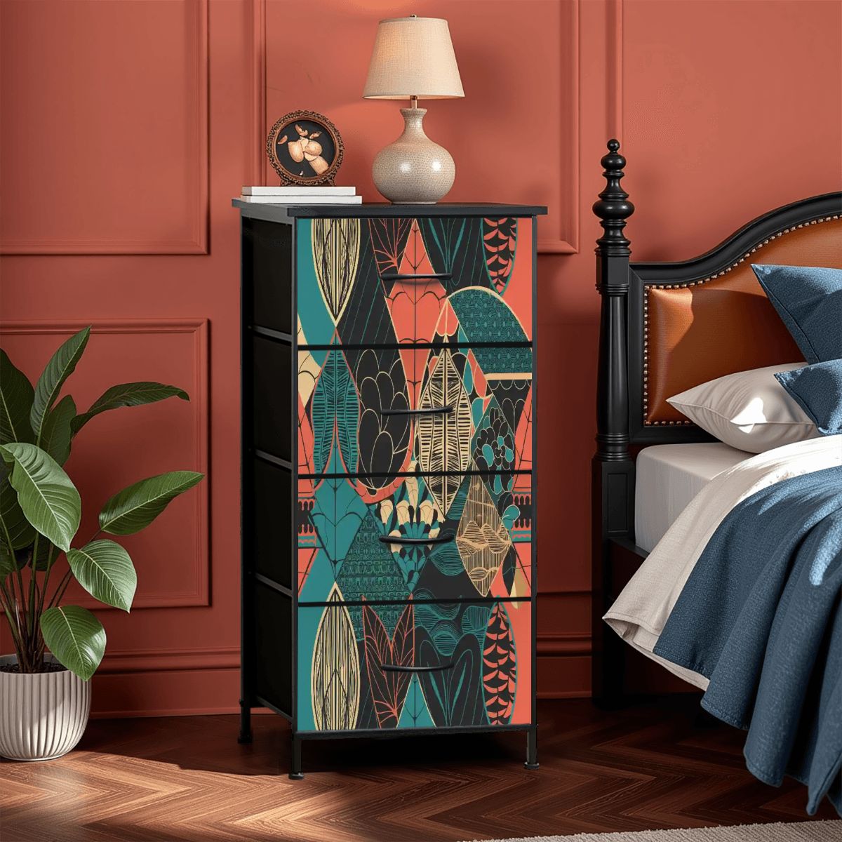 Kate McEnroe New York Scandinavian Mid Century Modern Retro Floral Storage DresserDressers8kLCkFbuhz