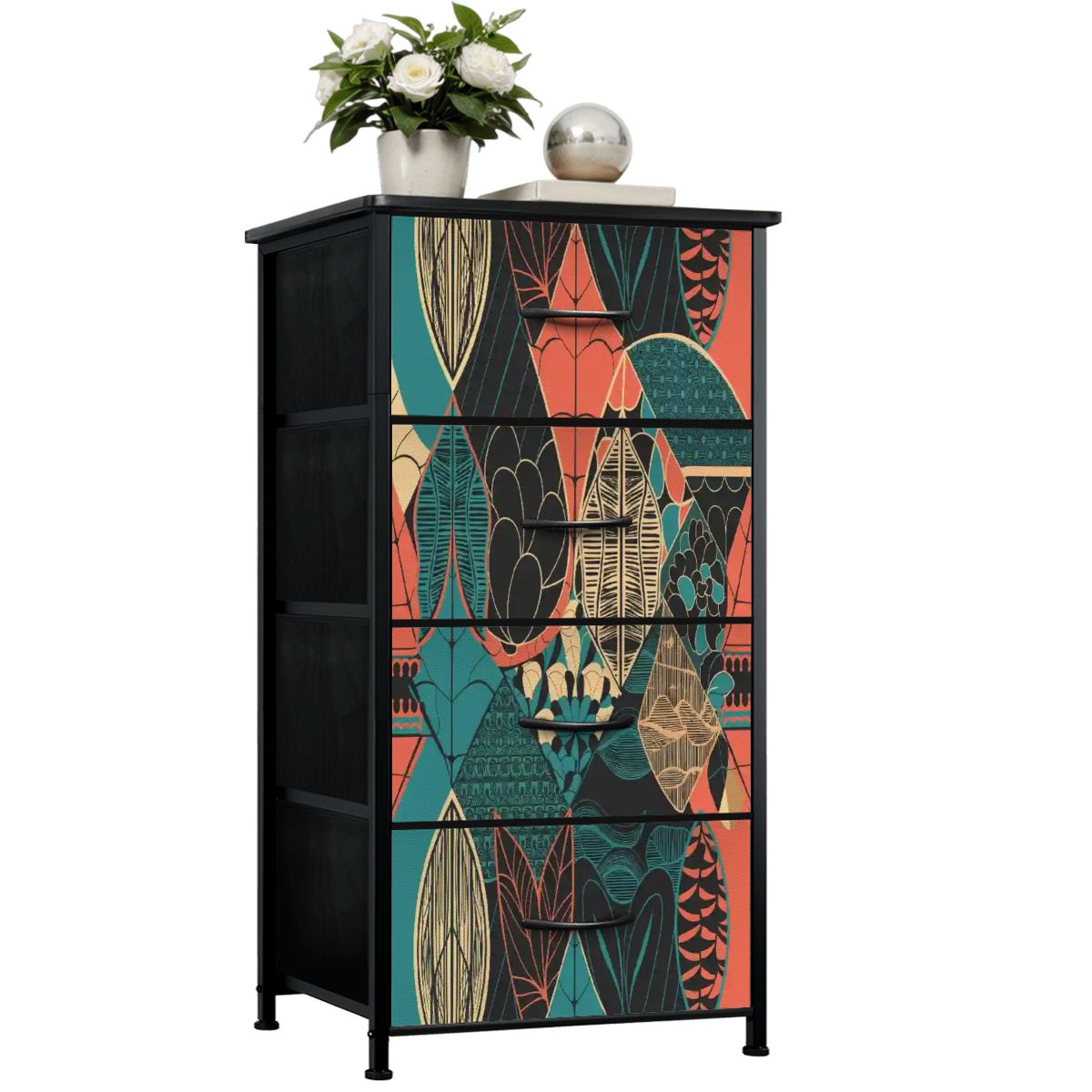 Kate McEnroe New York Scandinavian Mid Century Modern Retro Floral Storage DresserDressers8kLCkFbuhz