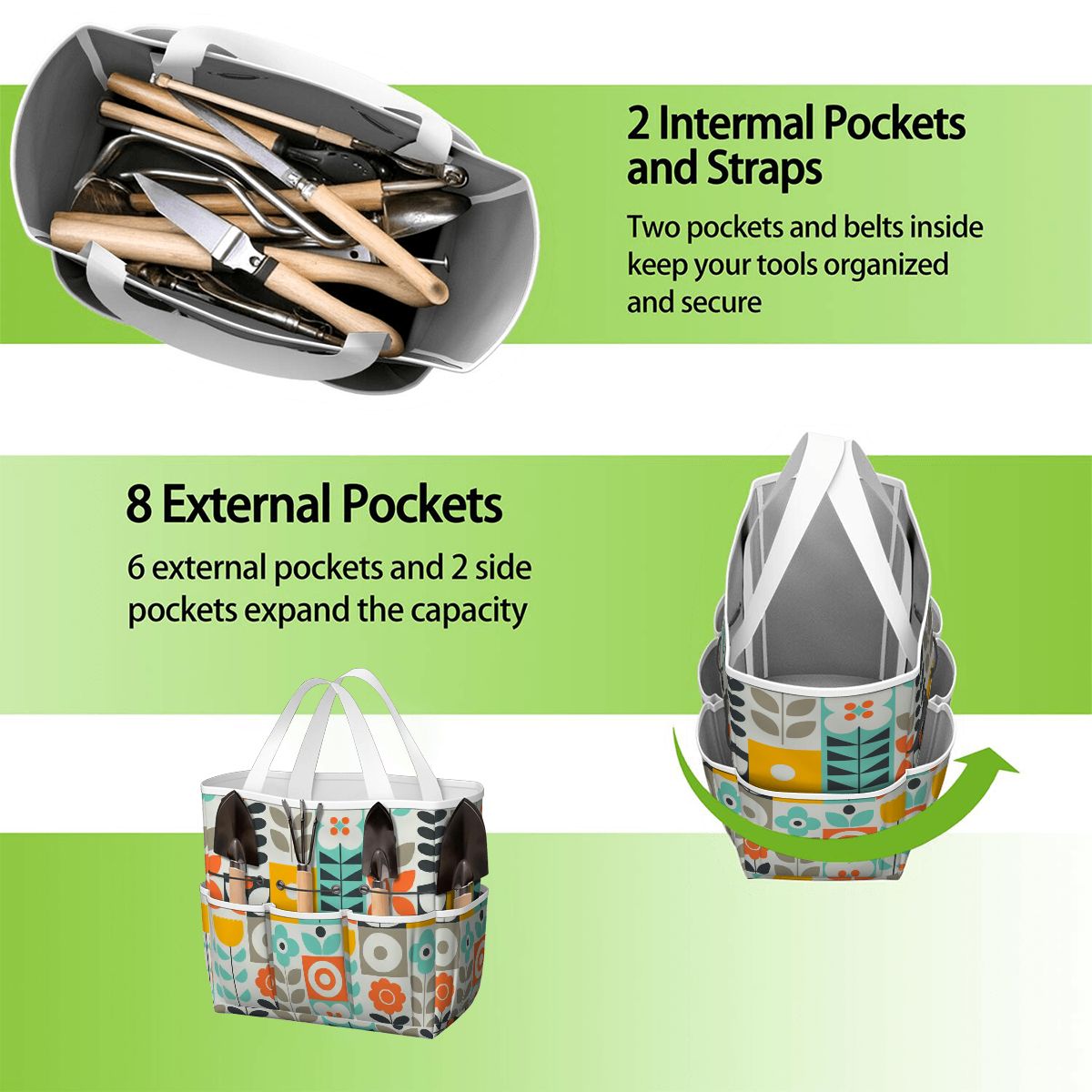 Kate McEnroe New York Scandinavian Mod Floral Mid Century Modern Garden Tool BagGarden Tool BagGUwZMXaOTP