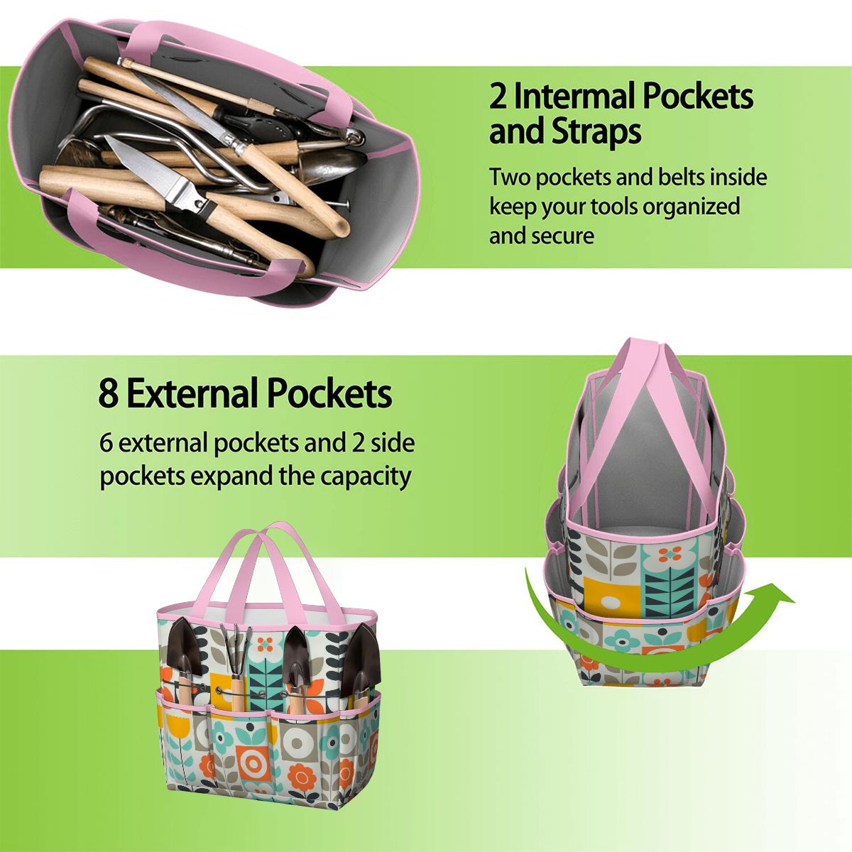 Kate McEnroe New York Scandinavian Mod Floral Mid Century Modern Garden Tool BagGarden Tool BagGUwZMXaOTP