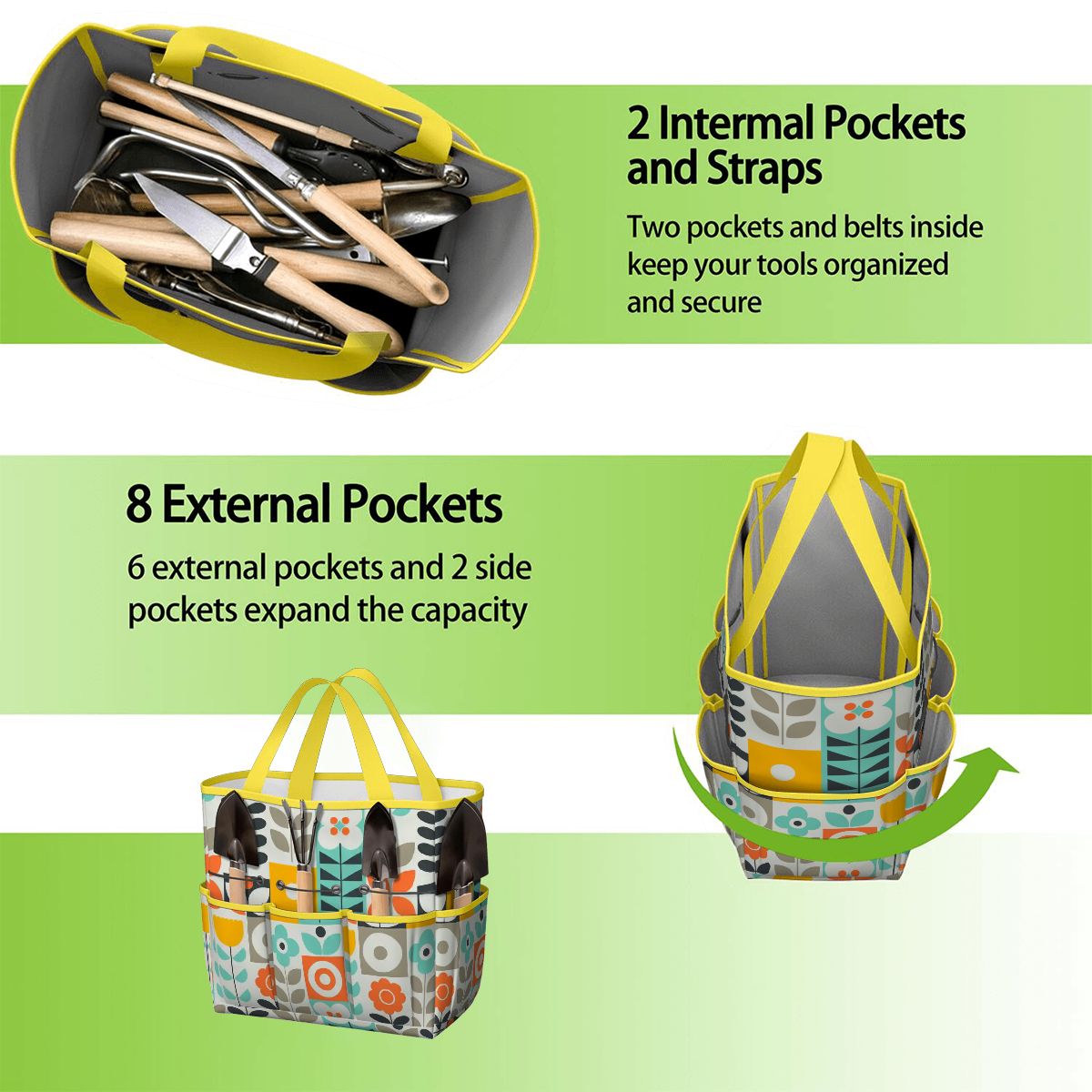 Kate McEnroe New York Scandinavian Mod Floral Mid Century Modern Garden Tool BagGarden Tool BagGUwZMXaOTP