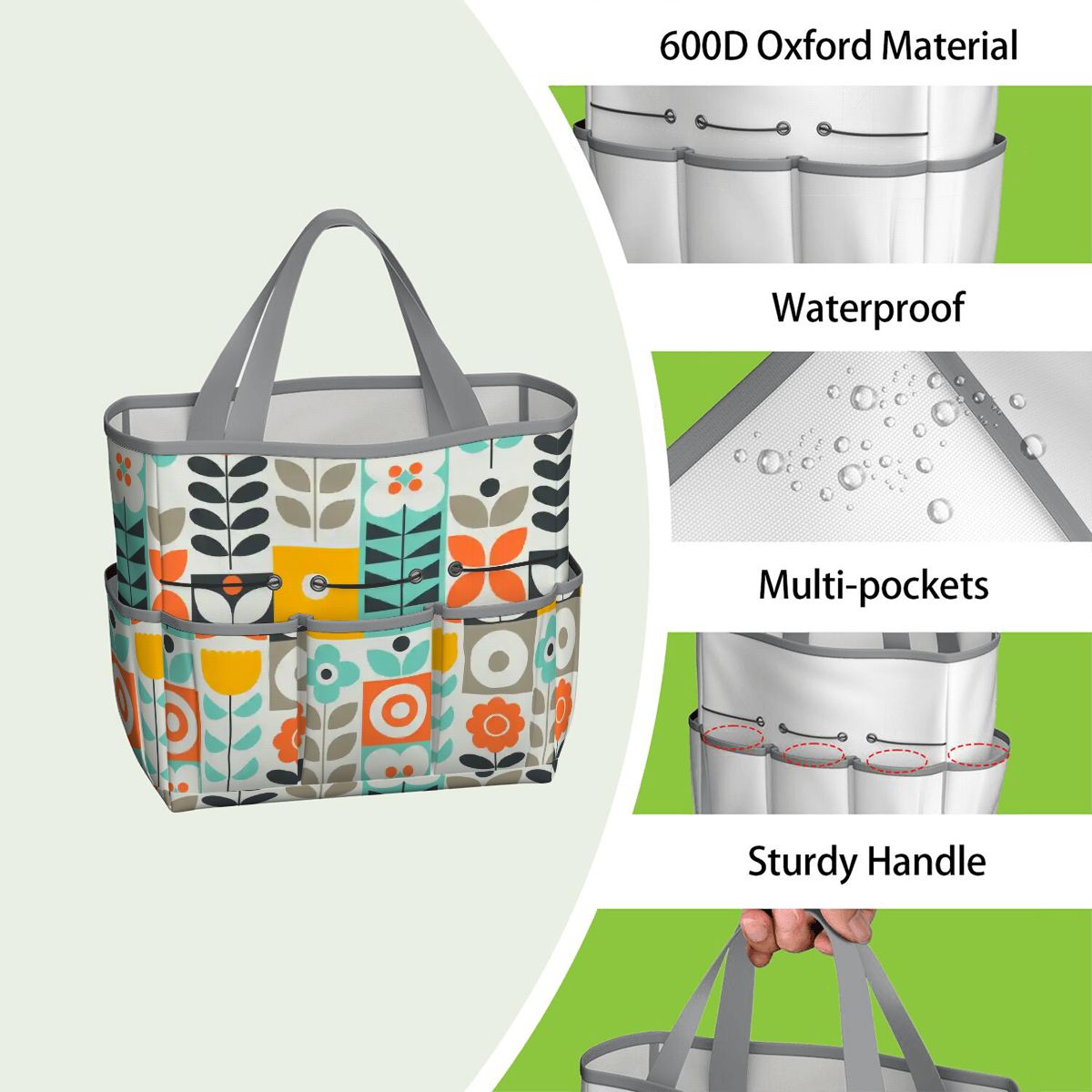 Kate McEnroe New York Scandinavian Mod Floral Mid Century Modern Garden Tool BagGarden Tool BagGUwZMXaOTP