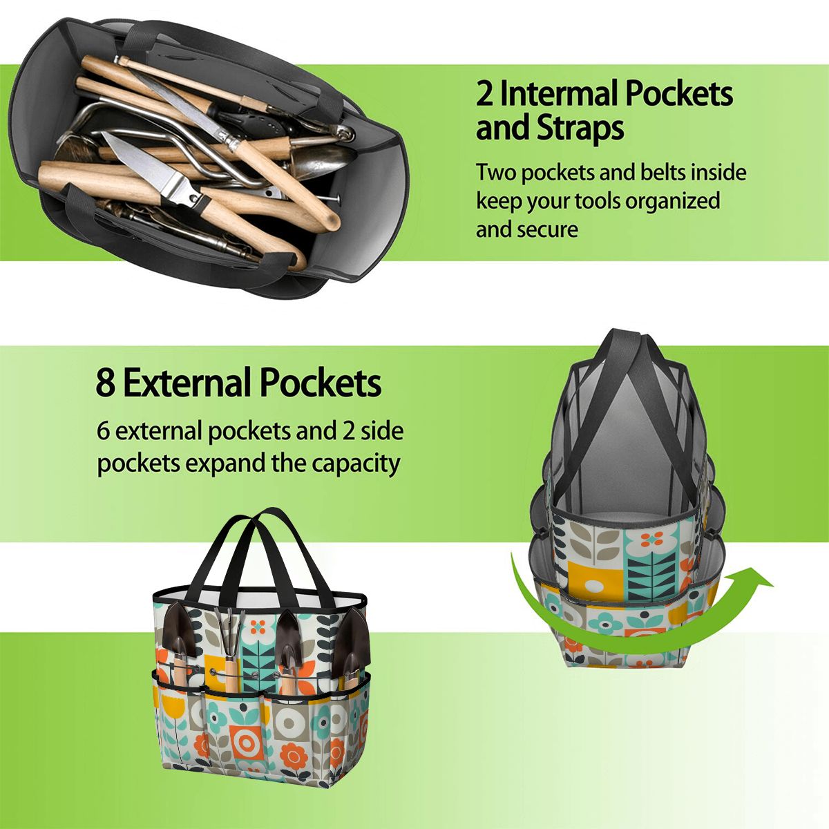 Kate McEnroe New York Scandinavian Mod Floral Mid Century Modern Garden Tool BagGarden Tool BagQSsLPvoJeB