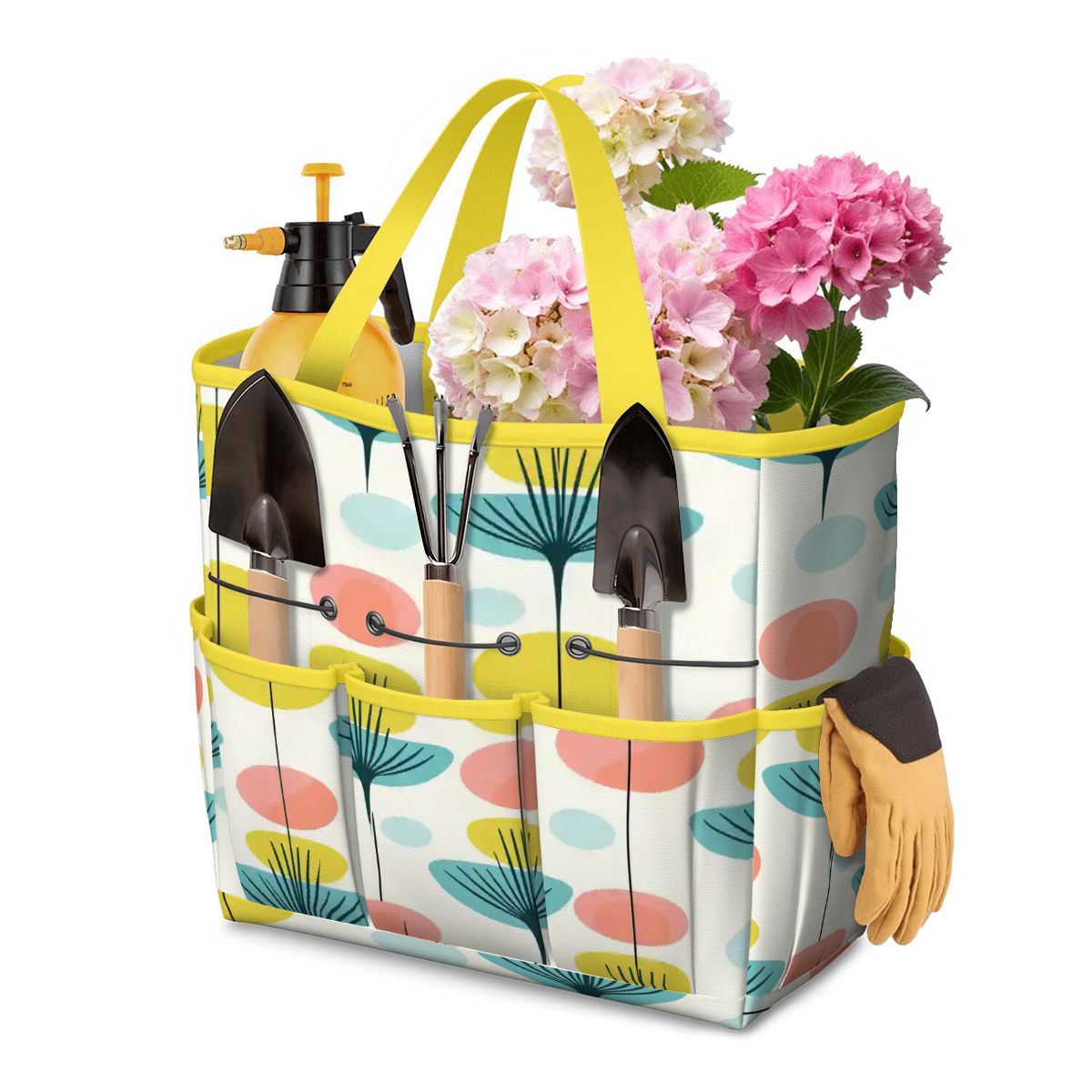 Kate McEnroe New York Scandinavian Modern Abstract Floral Mid Century Garden Tool BagGarden Tool BageOUO4un0lx