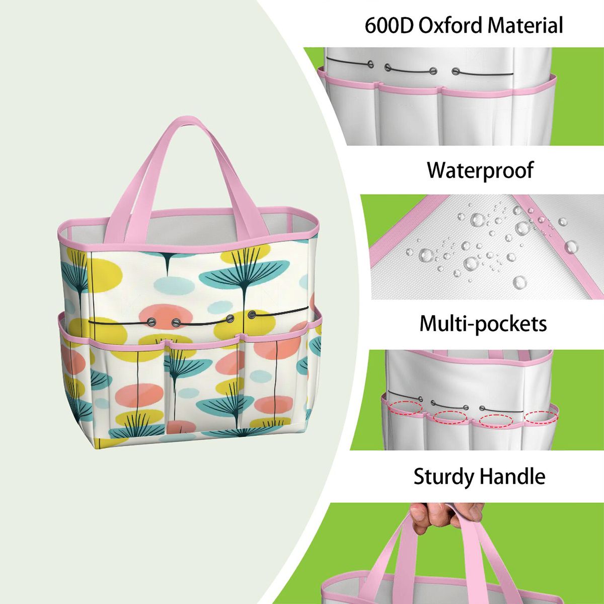 Kate McEnroe New York Scandinavian Modern Abstract Floral Mid Century Garden Tool BagGarden Tool BageOUO4un0lx