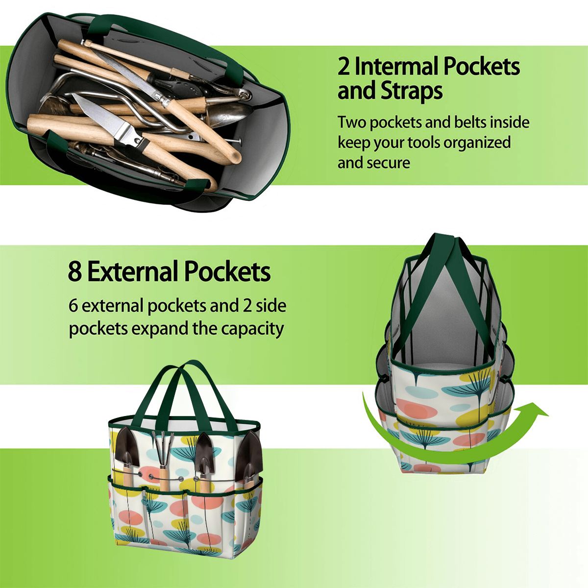 Kate McEnroe New York Scandinavian Modern Abstract Floral Mid Century Garden Tool BagGarden Tool BageOUO4un0lx