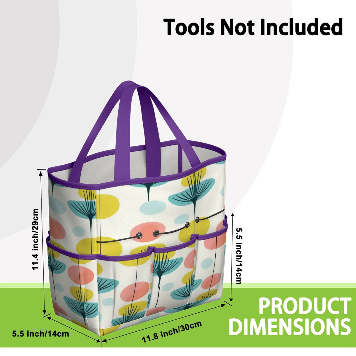 Kate McEnroe New York Scandinavian Modern Abstract Floral Mid Century Garden Tool BagGarden Tool BageOUO4un0lx