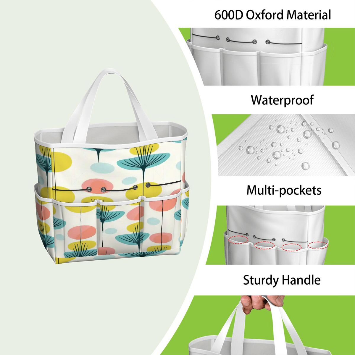 Kate McEnroe New York Scandinavian Modern Abstract Floral Mid Century Garden Tool BagGarden Tool BageOUO4un0lx