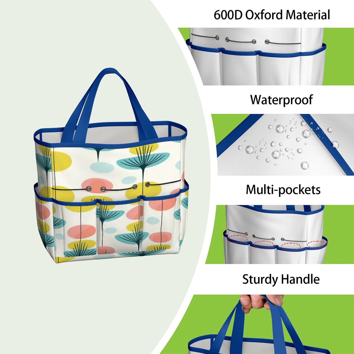 Kate McEnroe New York Scandinavian Modern Abstract Floral Mid Century Garden Tool BagGarden Tool BageOUO4un0lx