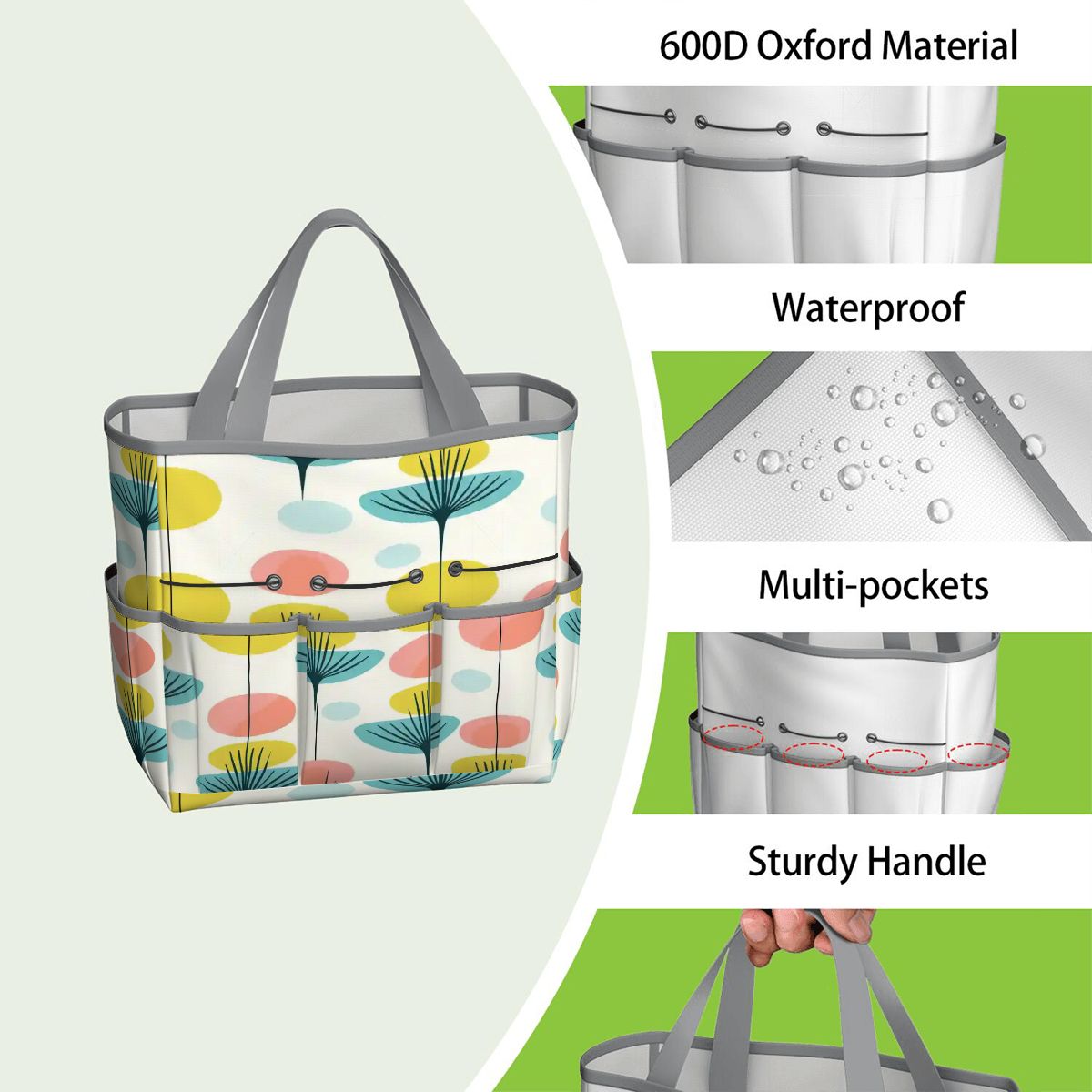 Kate McEnroe New York Scandinavian Modern Abstract Floral Mid Century Garden Tool BagGarden Tool BageOUO4un0lx