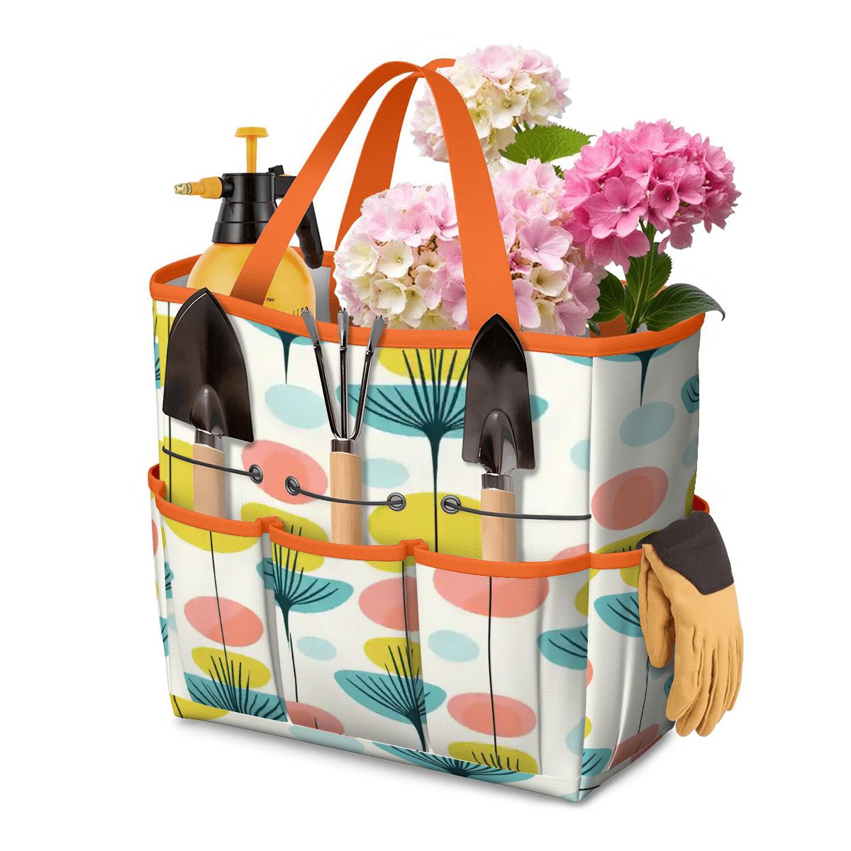 Kate McEnroe New York Scandinavian Modern Abstract Floral Mid Century Garden Tool BagGarden Tool BagQrvISVbhNy