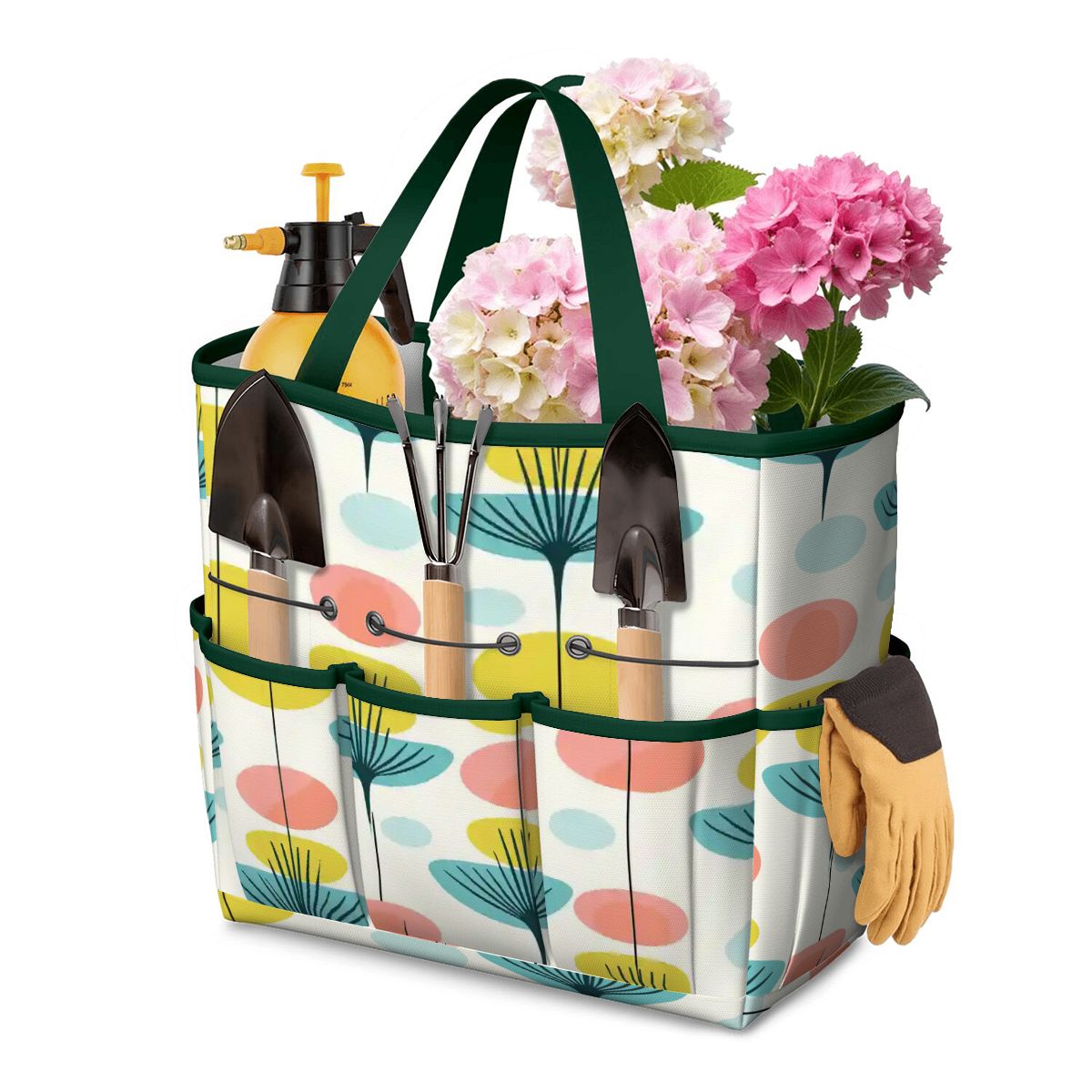 Kate McEnroe New York Scandinavian Modern Abstract Floral Mid Century Garden Tool BagGarden Tool BagSCokXcm8gc