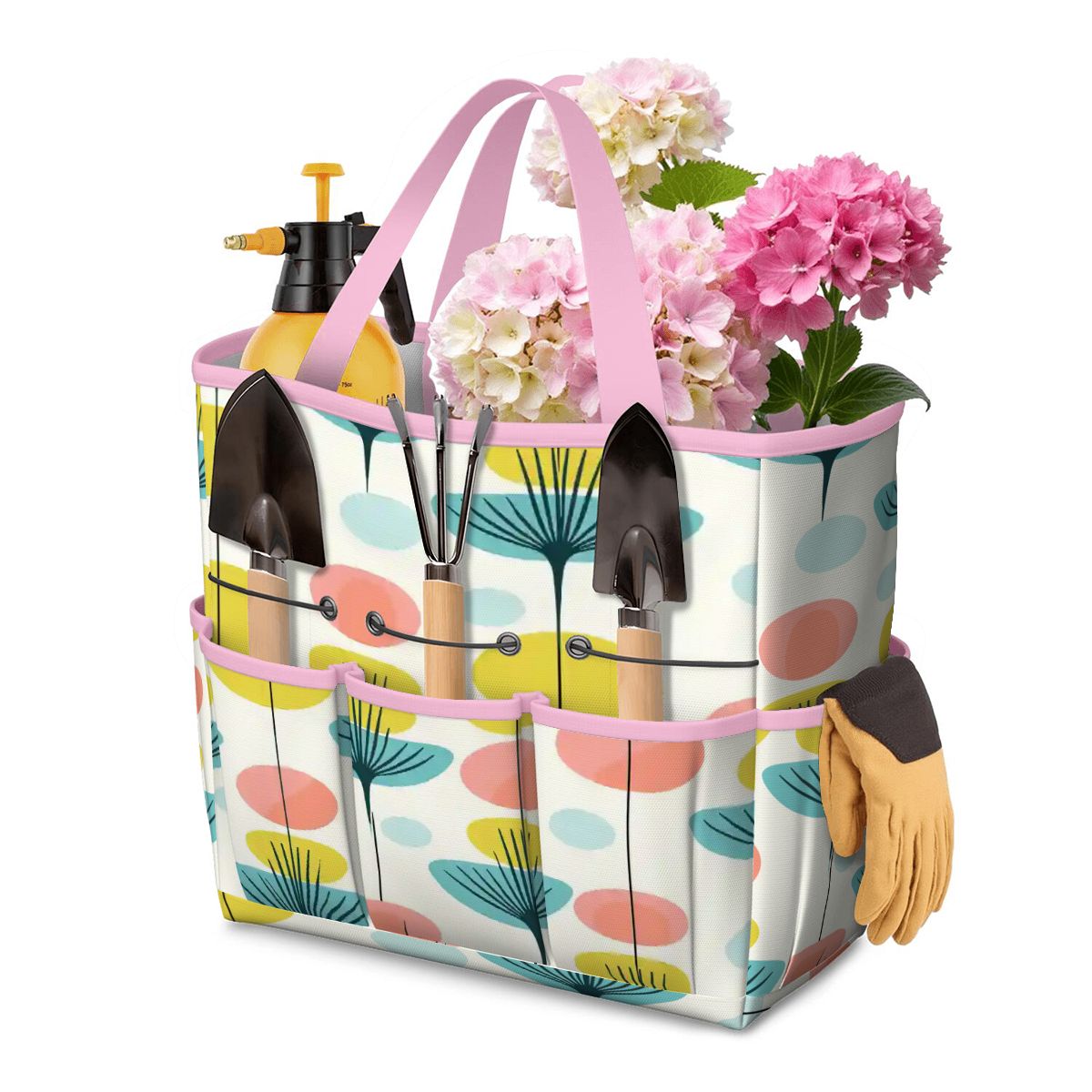 Kate McEnroe New York Scandinavian Modern Abstract Floral Mid Century Garden Tool BagGarden Tool BagT34xlaV4X6