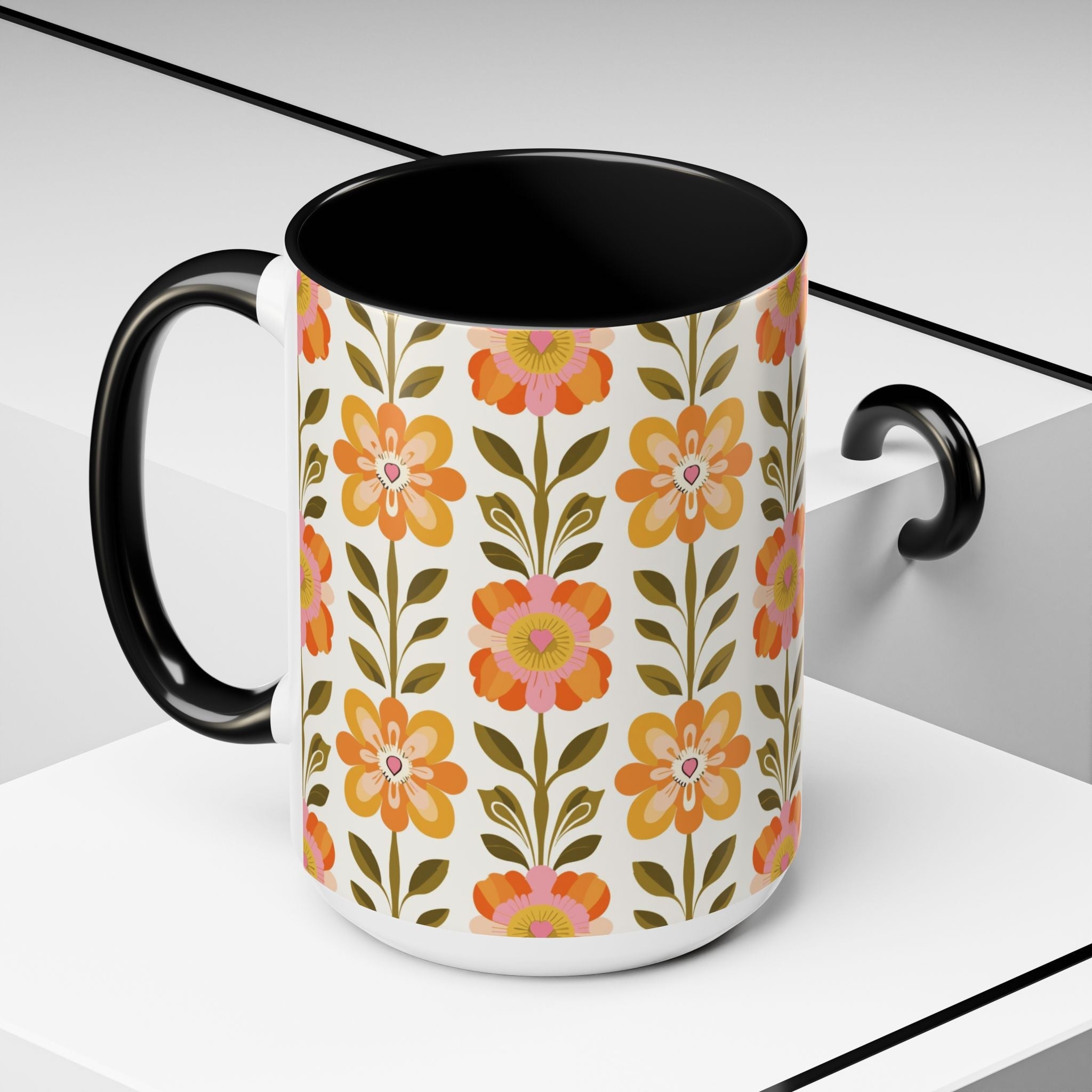 Kate McEnroe New York Scandinavian Modern Danish Floral Accent Coffee MugMugs25347840502689117835
