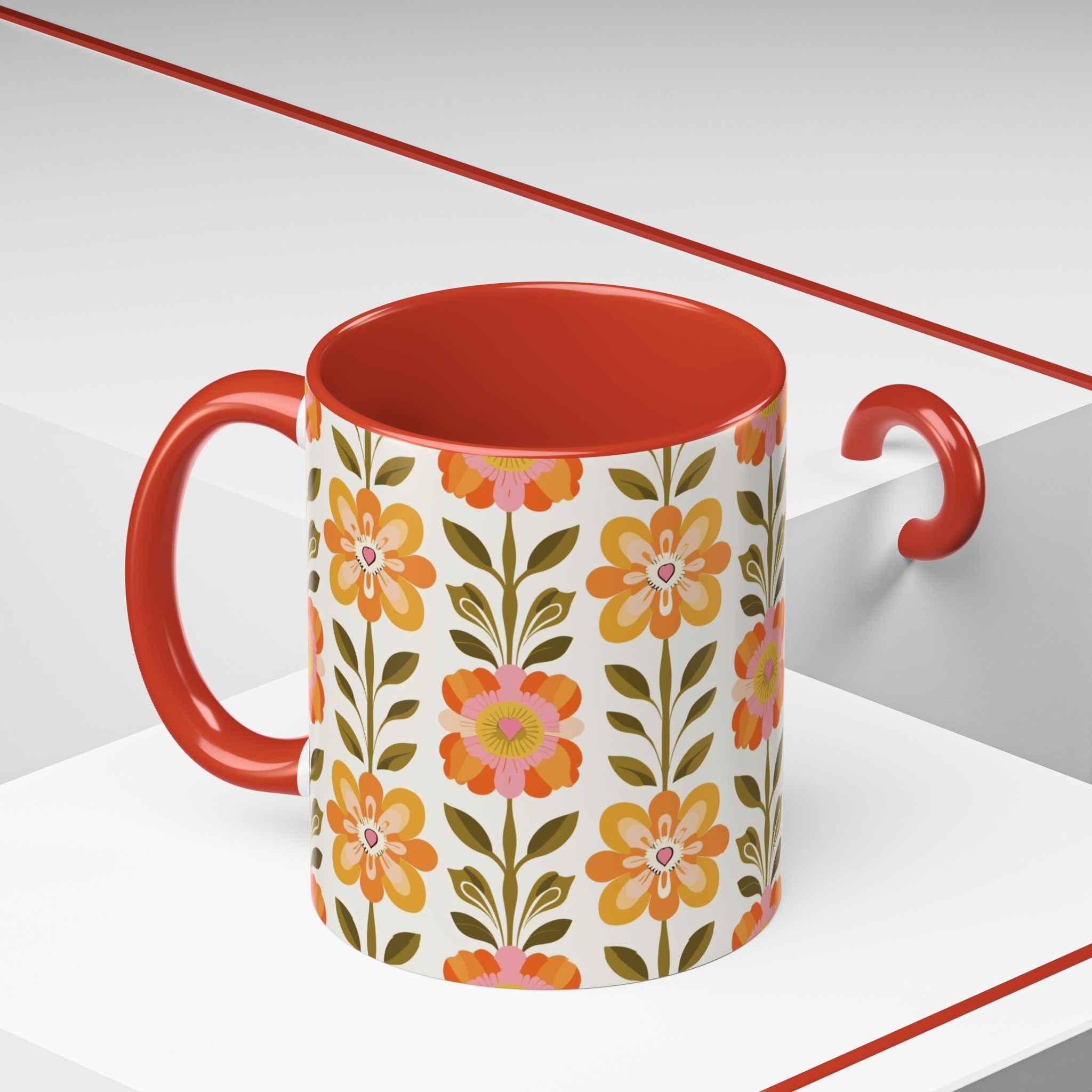 Kate McEnroe New York Scandinavian Modern Danish Floral Accent Coffee MugMugs25347840502689117835
