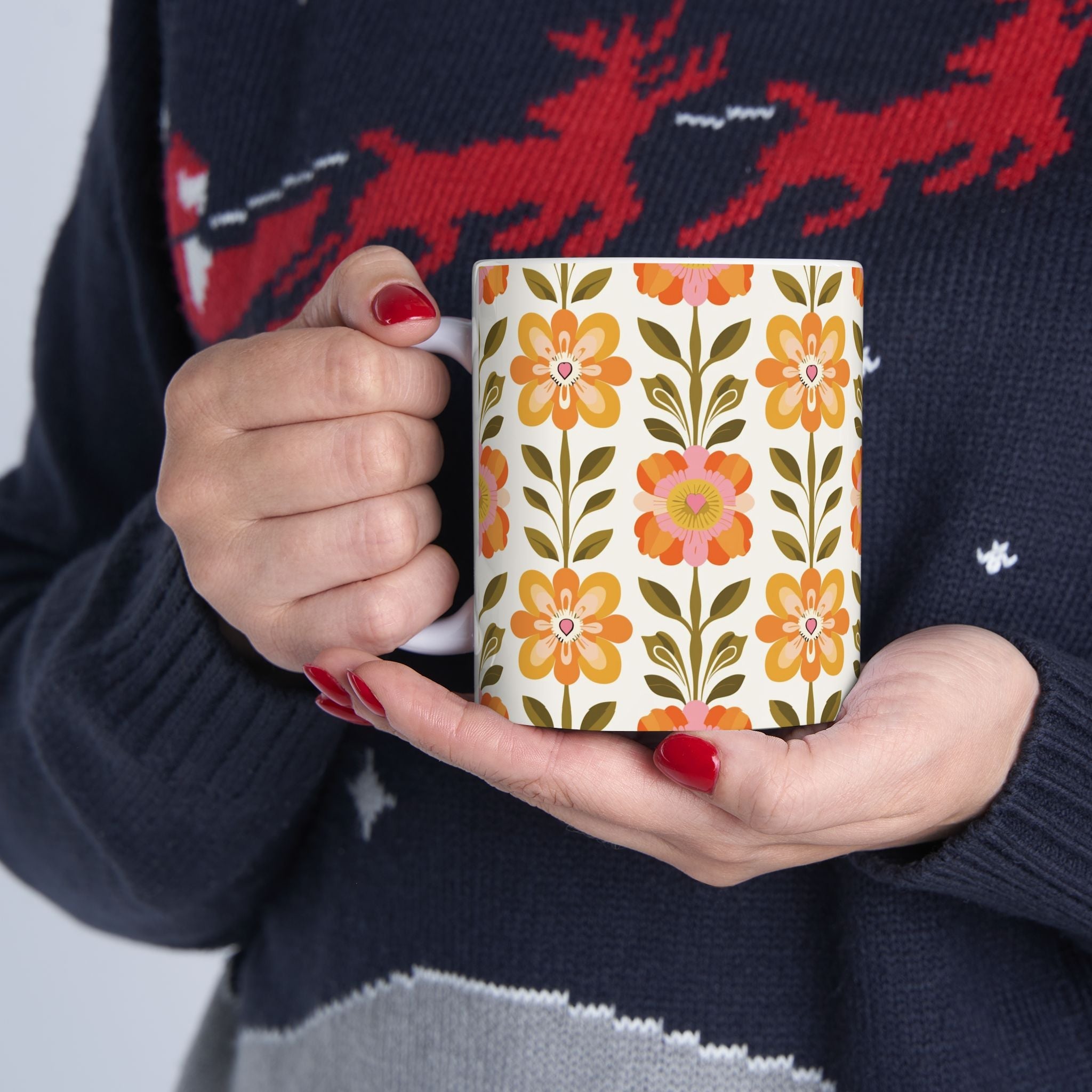 Kate McEnroe New York Scandinavian Modern Danish Floral Coffee MugMugs13018183531976099822